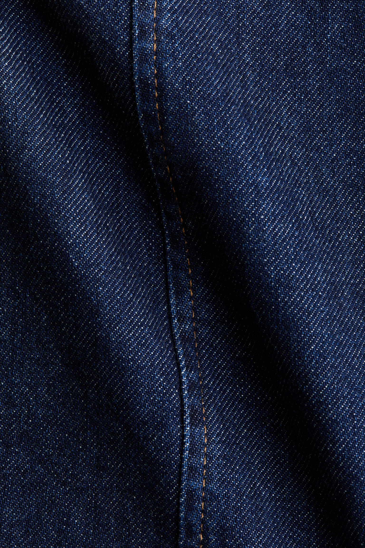 Denim peplum top - Mørk denimblå - 4