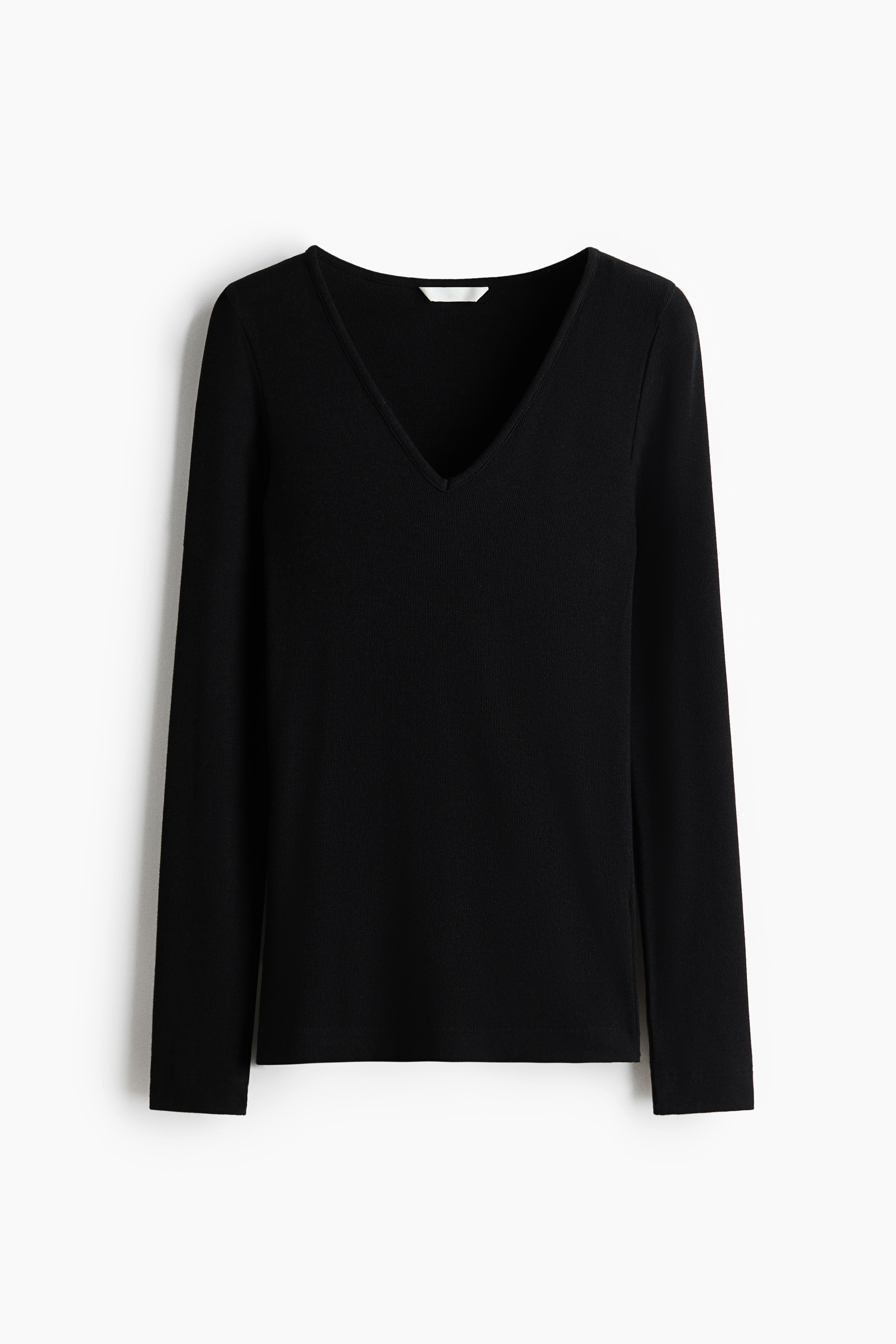 Haut à encolure en V en viscose mélangée - Noir/Marron foncé/Gris foncé chiné