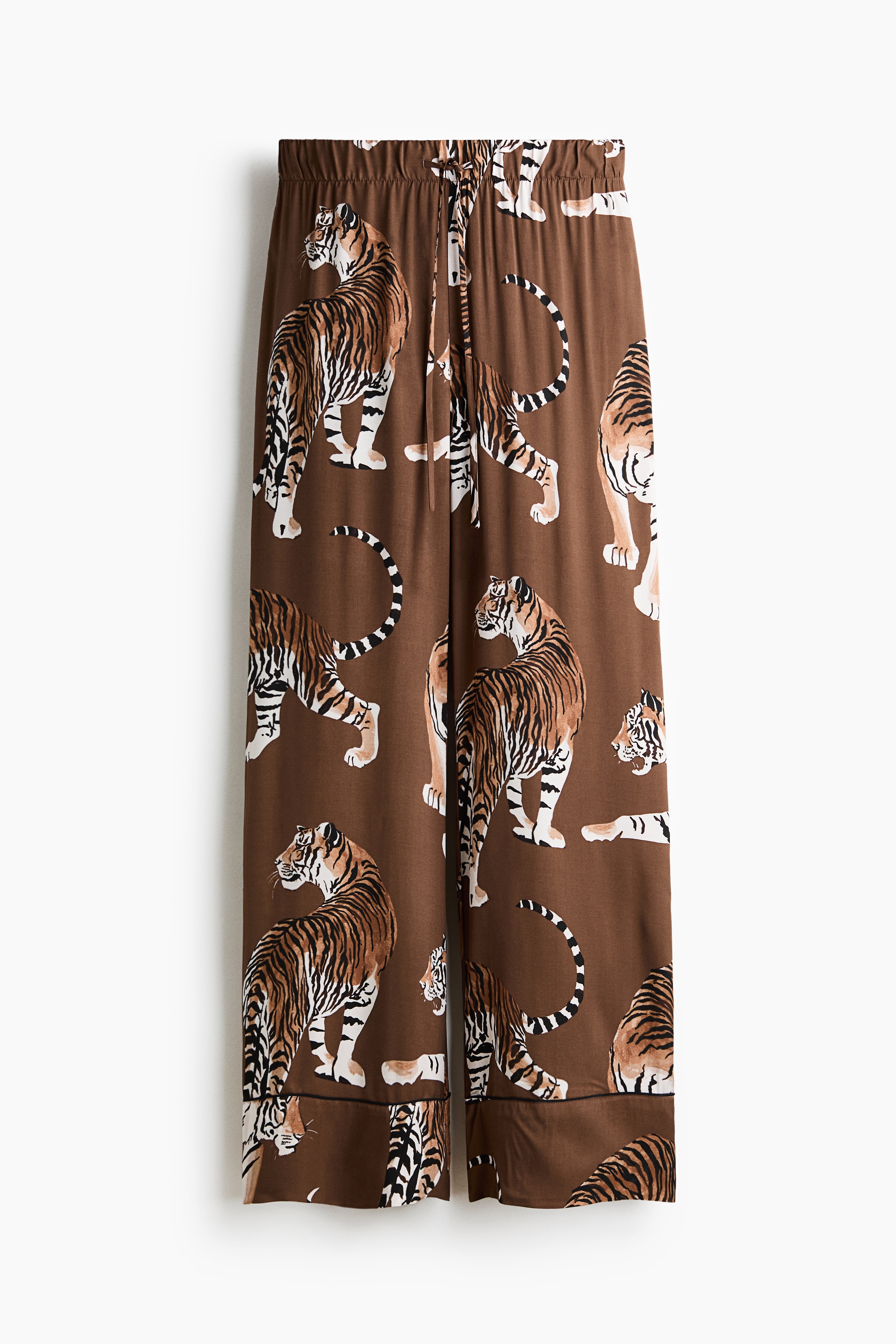 Satin Pants - Brown/tigers