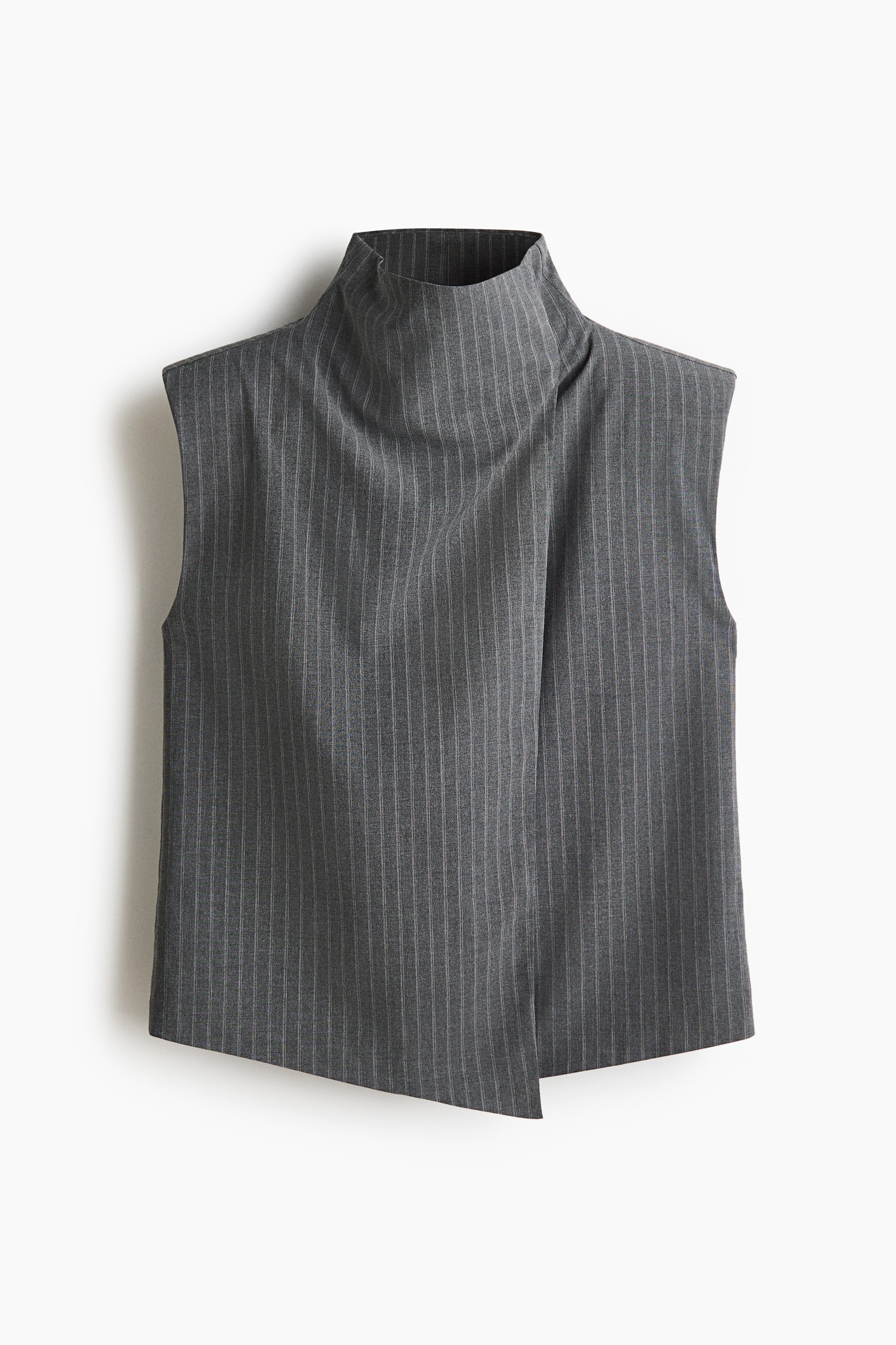 Wrap Vest with Stand-Up Collar