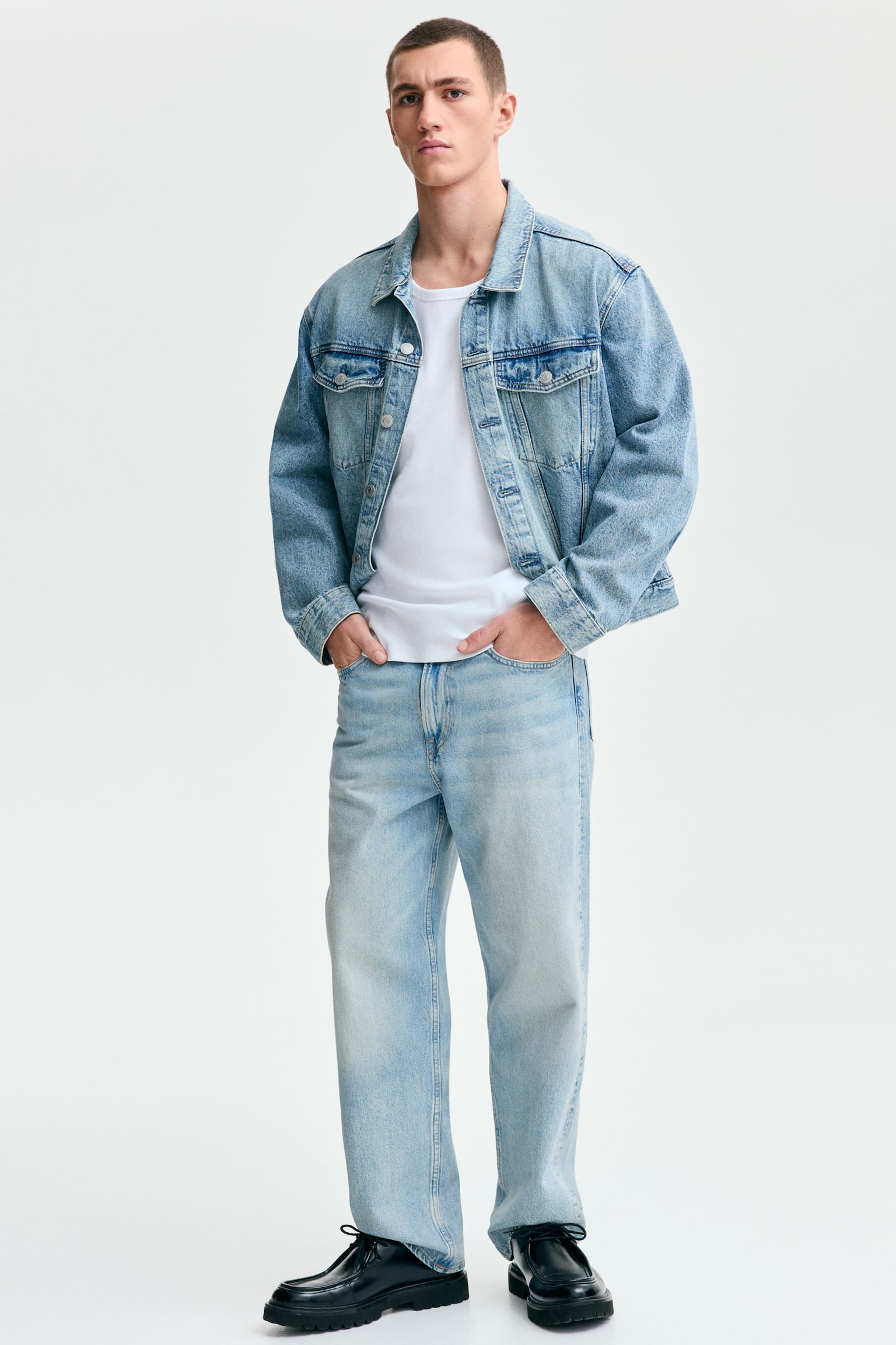 Slim Fit Ribbed vest top - White/Black/Light grey marl/Dark grey - 3