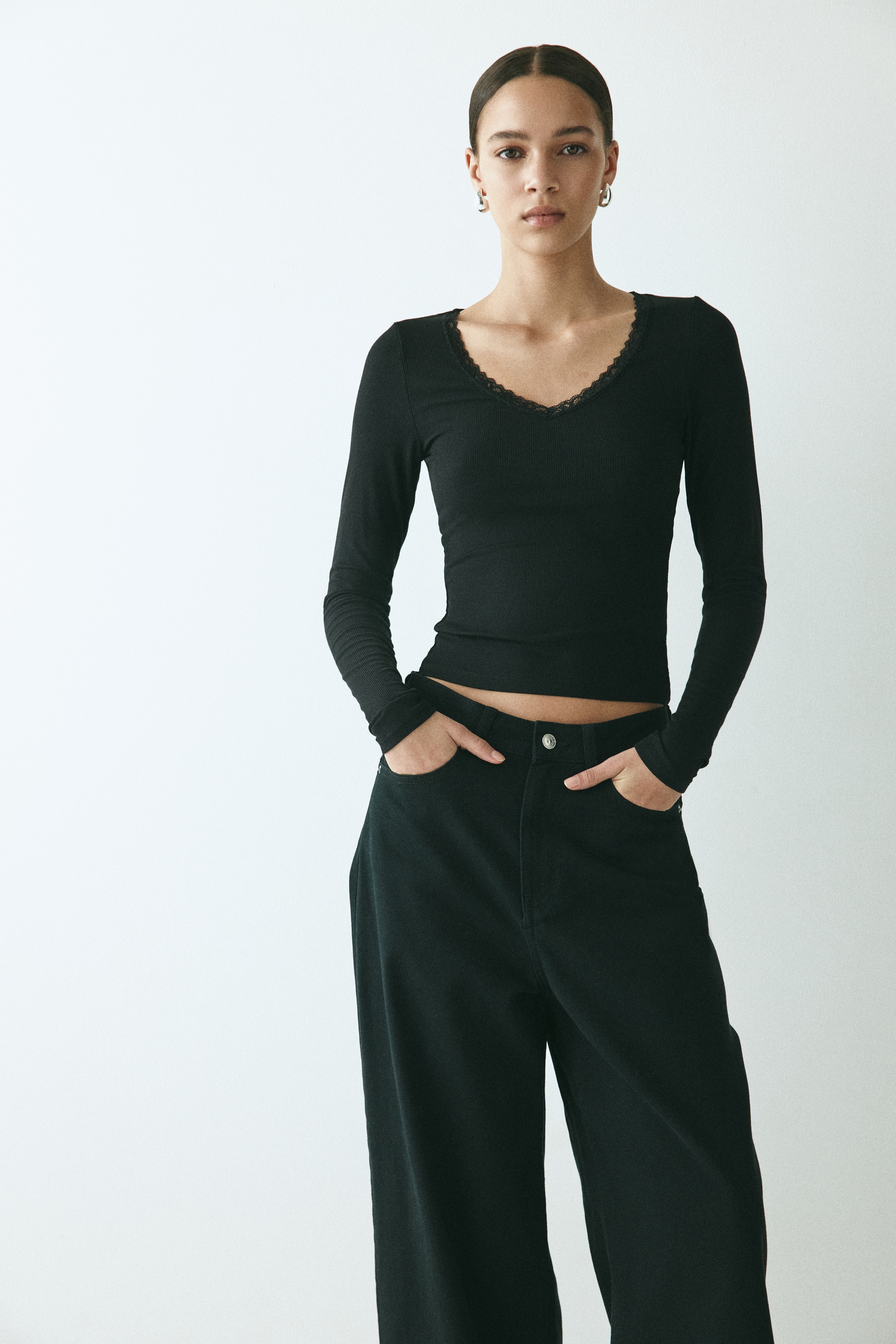 Lace-Trimmed Jersey Top from H&M - $9.99