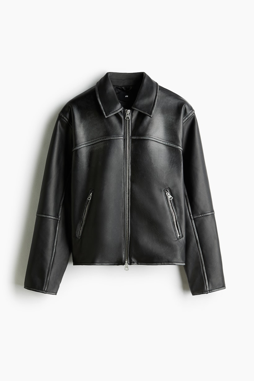 Men's Biker Jackets Leather, Denim, Suede Faux H&M IN