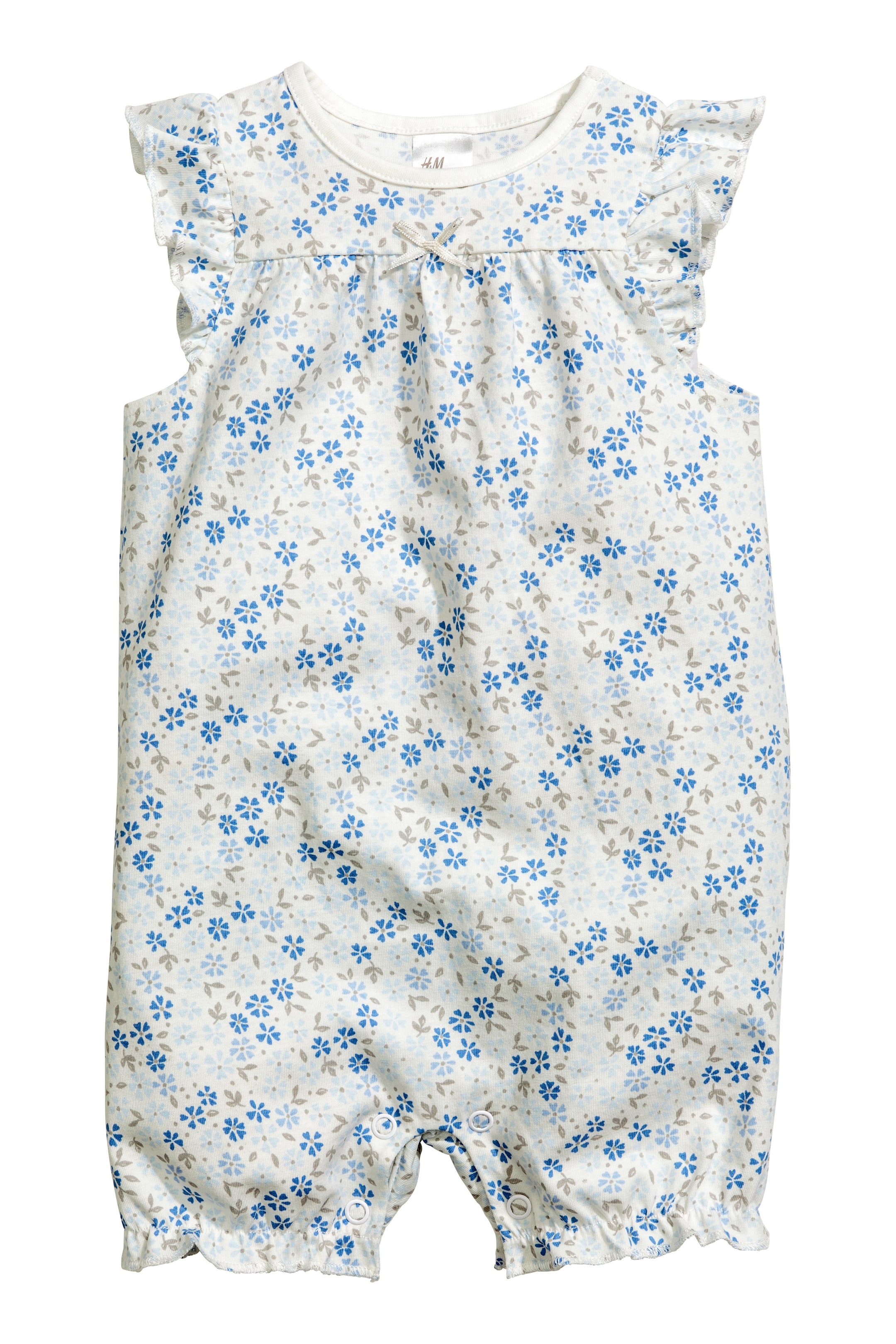 View larger image: 2-pack all-in-one pyjamas - Blue/Floral - Kids | H&M GB 1