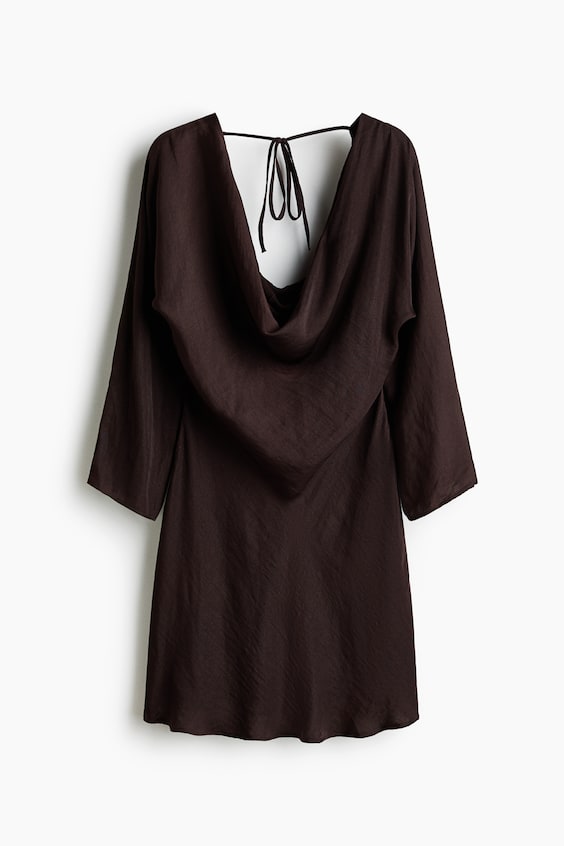 Женские платья H&M Cowl-Neck Dress with Flared Skirt