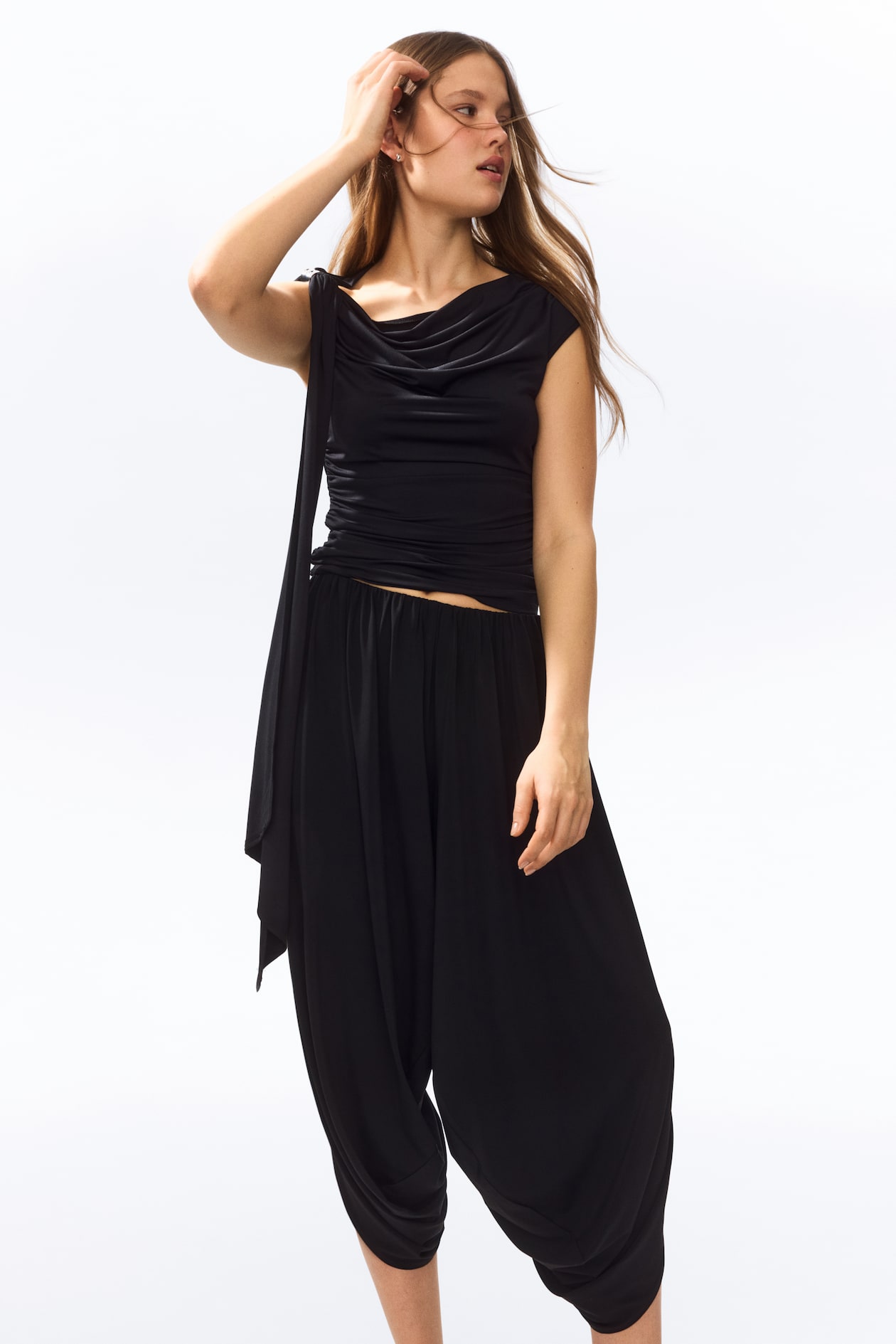 Wrap-Detail Balloon-Leg Pants - image 3