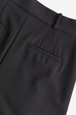 Tailored jersey trousers - Regular waist - Long - Black - Ladies | H&M GB