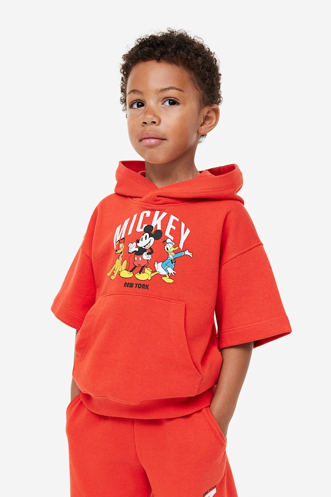 2-piece printed sweatshirt set - Red/Mickey Mouse - 4
