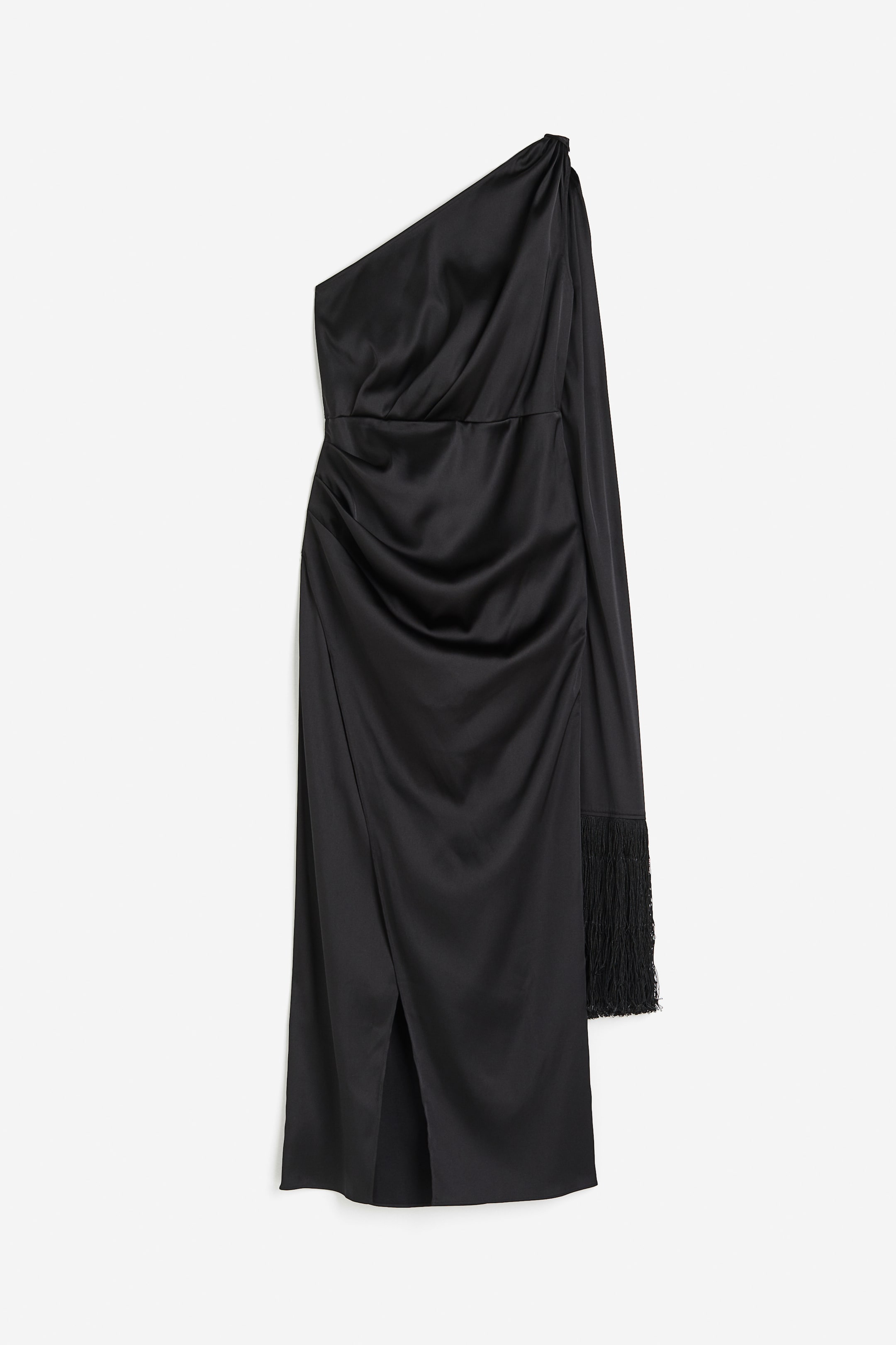 View larger image: One-shoulder satin dress - Black - Ladies | H&M MY 1
