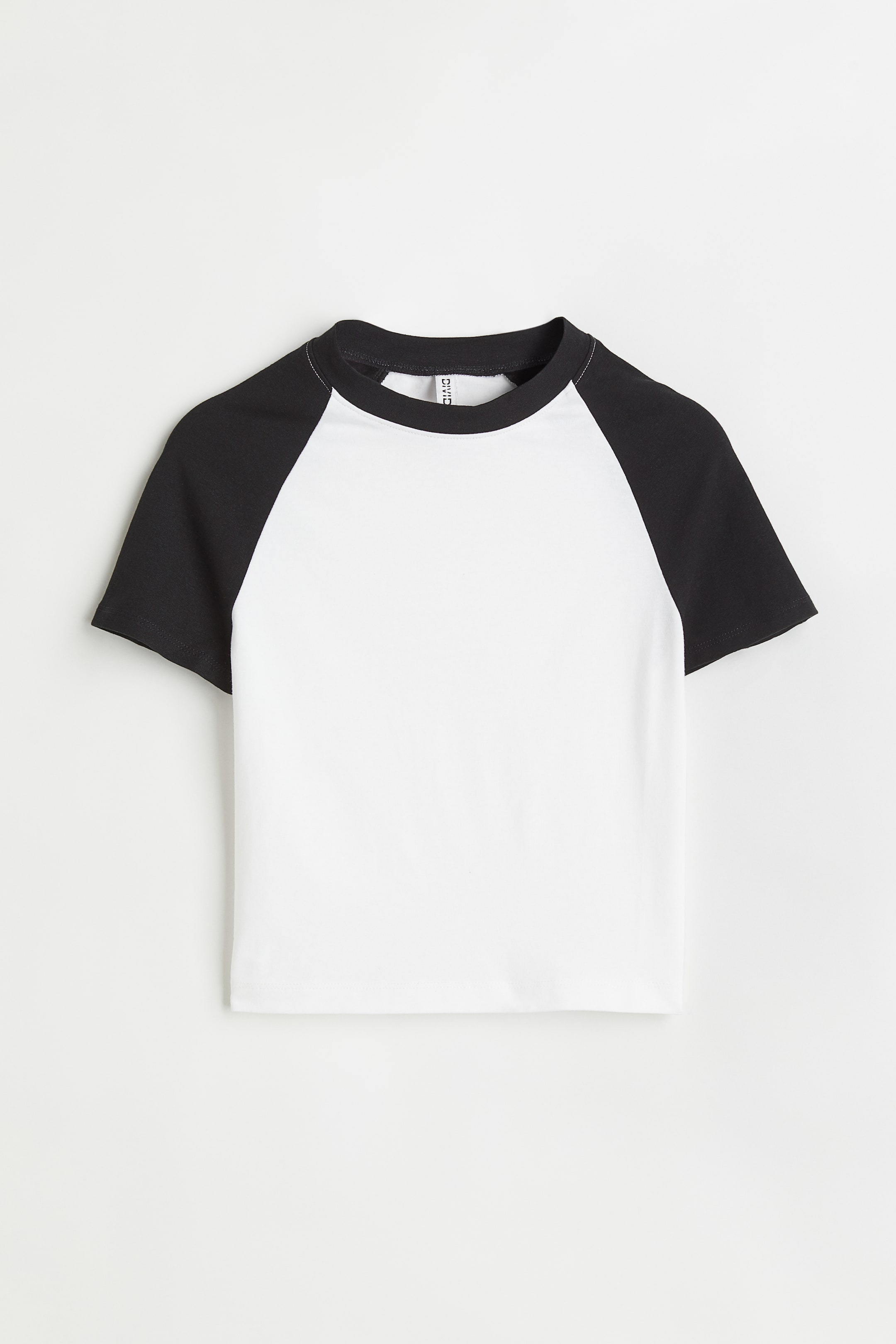 查看大圖: 短版上衣 - 白色/黑色 - Ladies | H&M 1