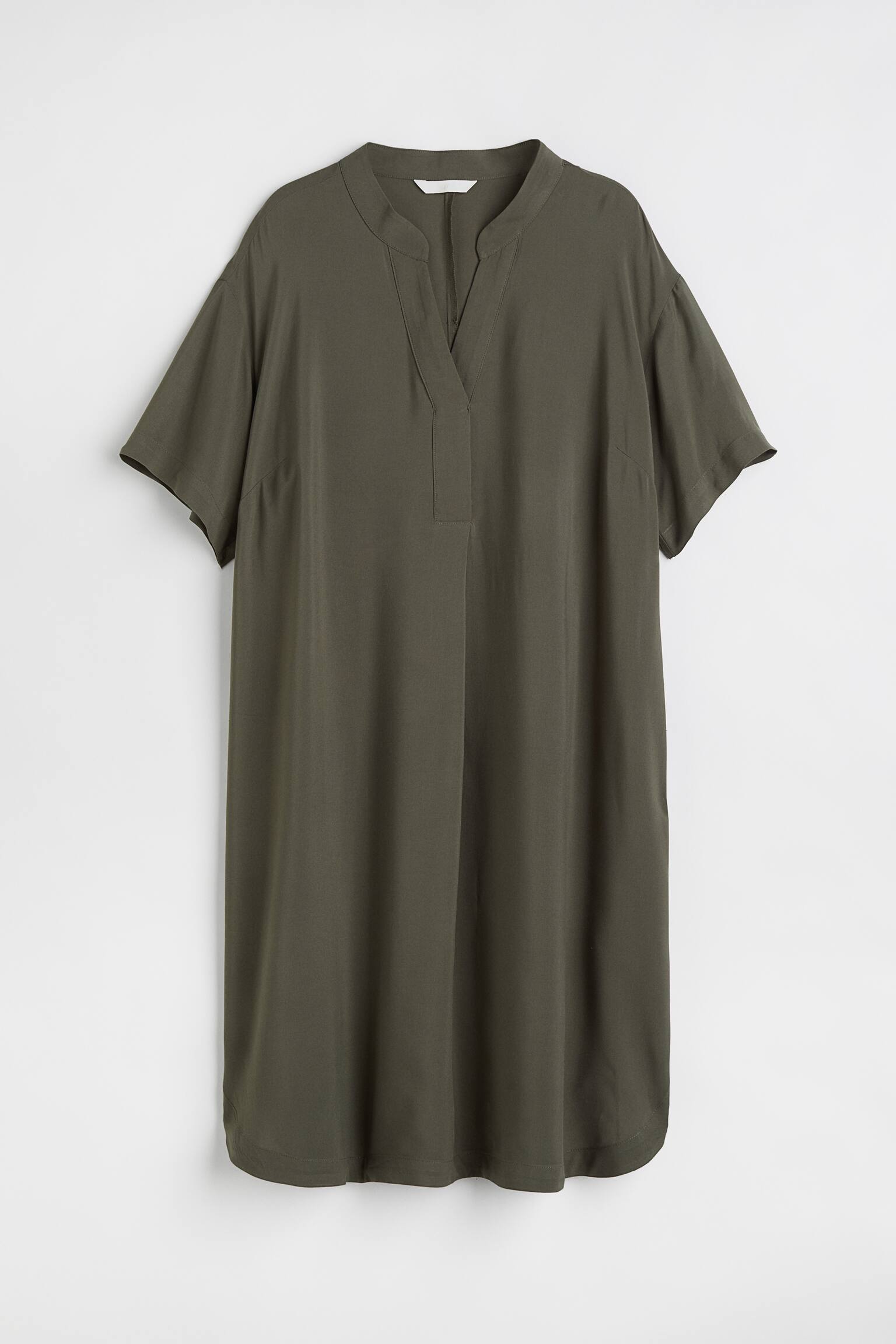 V-neck tunic - Dark khaki green/Beige/Snakeskin-patterned/Black/Leopard print/Khaki green/Patterned