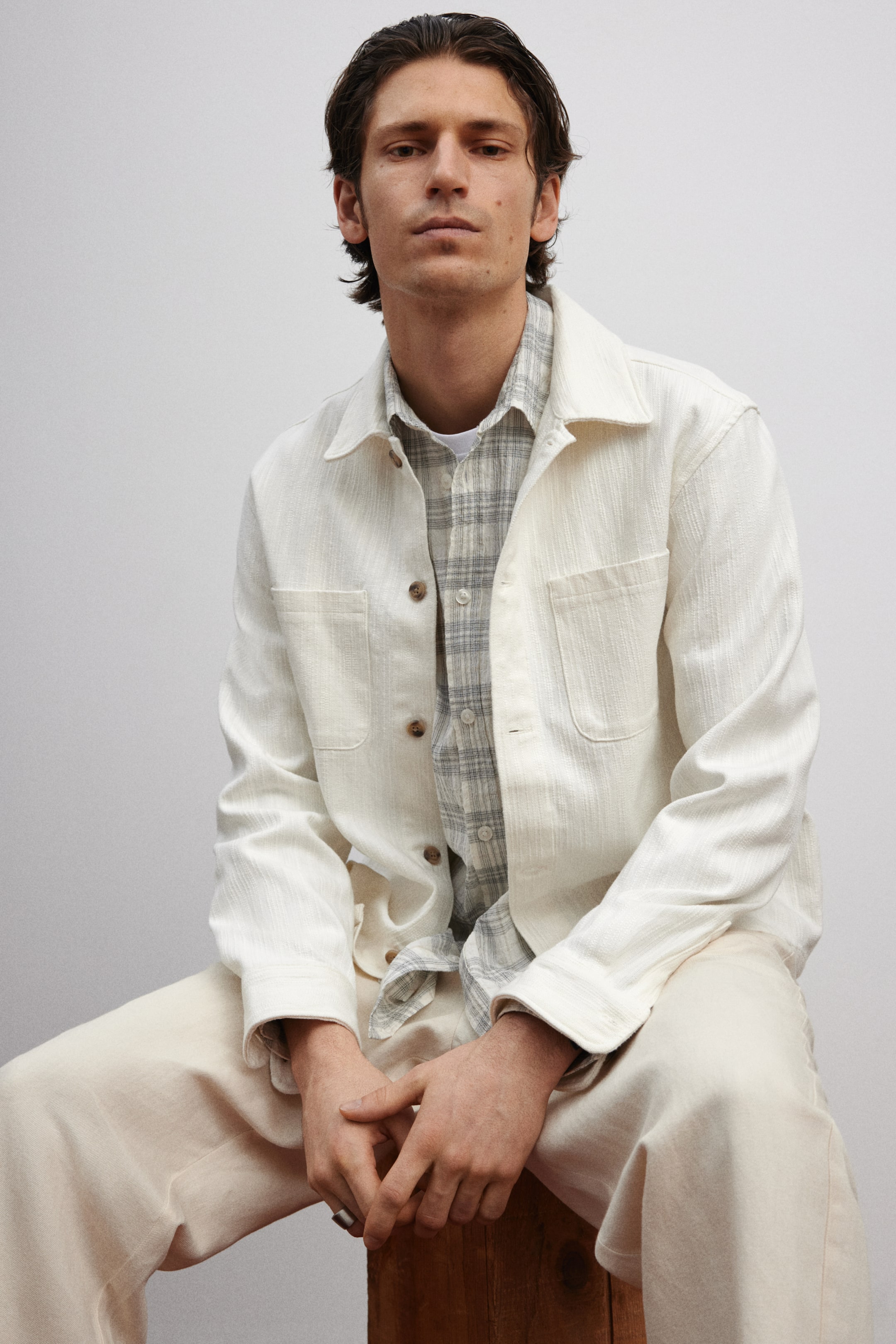 Regular-Fit Textured Overshirt