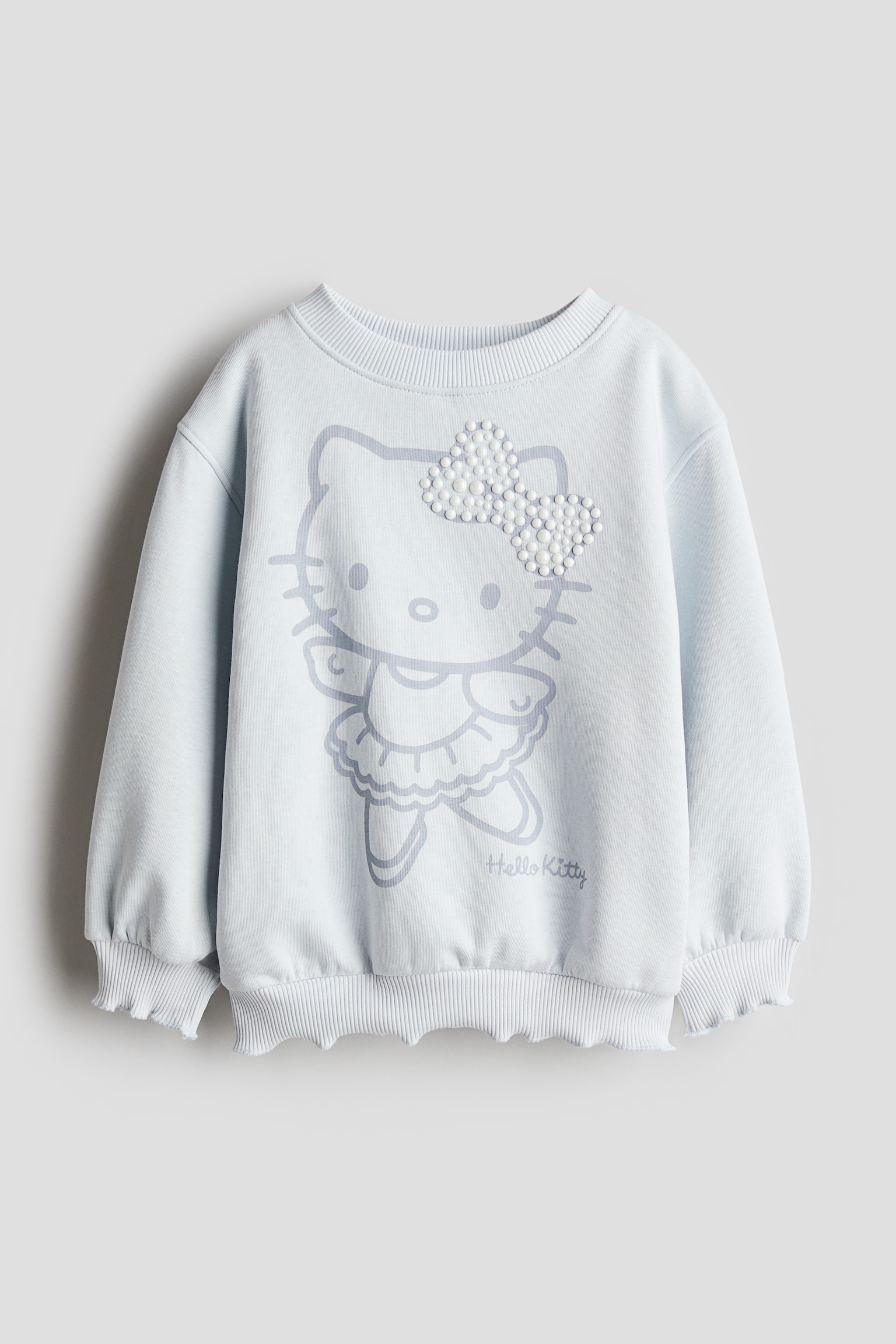 Motif-detail sweatshirt - Light blue/Hello Kitty/Cream/Elsa/Black/Minnie Mouse/Mint green/Squishmallows/Light yellow/Snoopy/Beige/Disney/Light yellow/Bluey/Light purple/Hello Kitty - 1