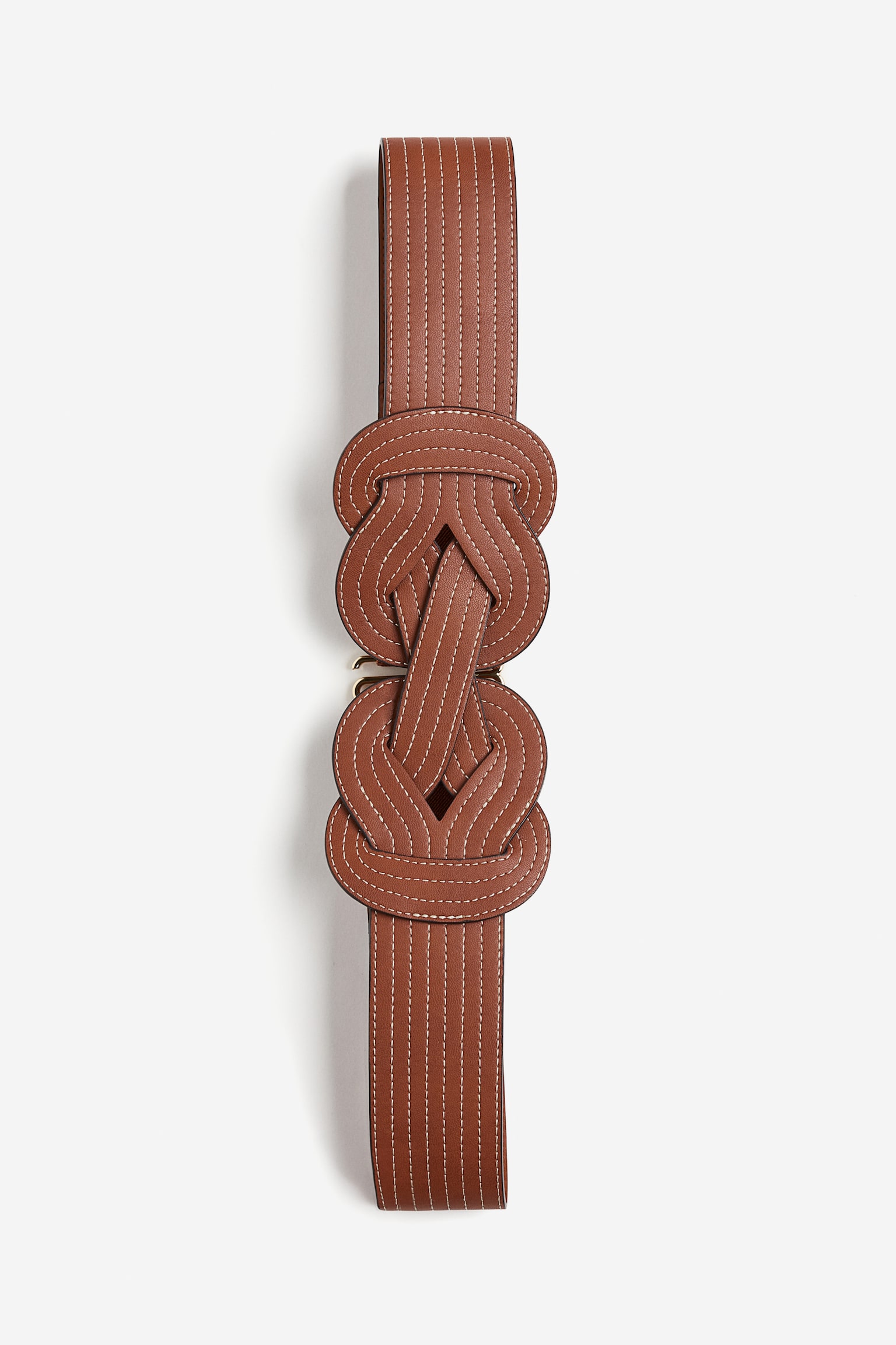 Knot Detail Waist Belt - Brown - 1