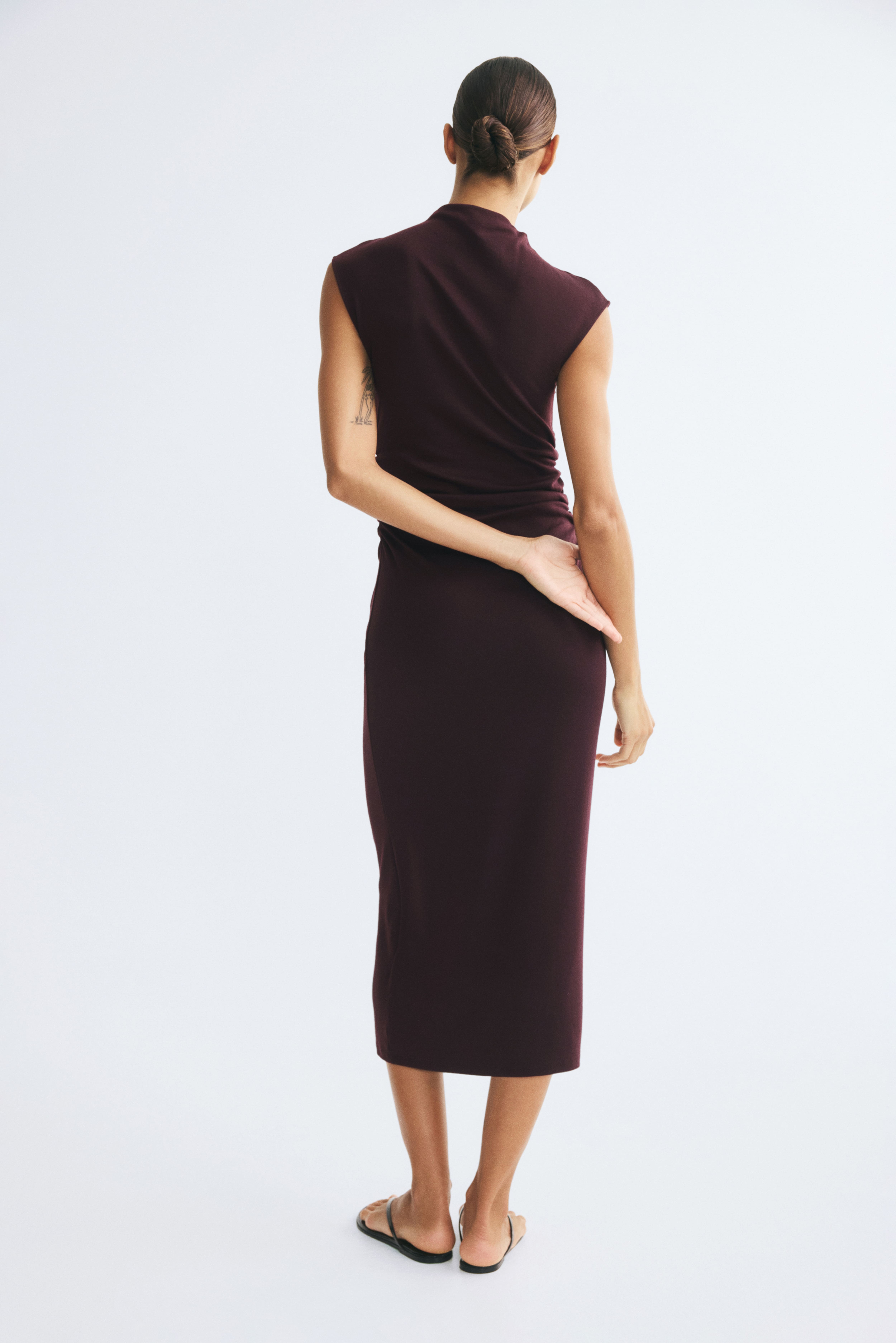 Sleeveless Mock Turtleneck Dress