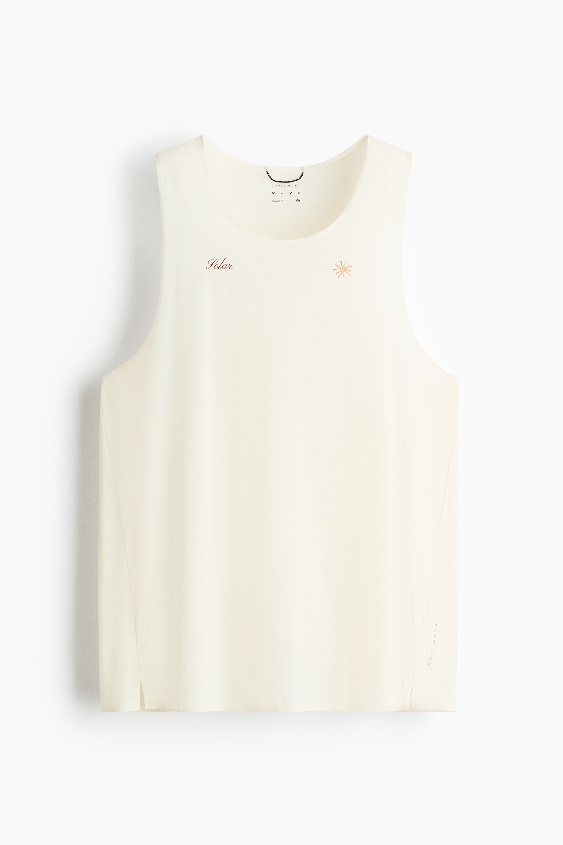 Regular-Fit Running Tank Top with CoolMove™ - Ivory/Solar/Rust red/sun