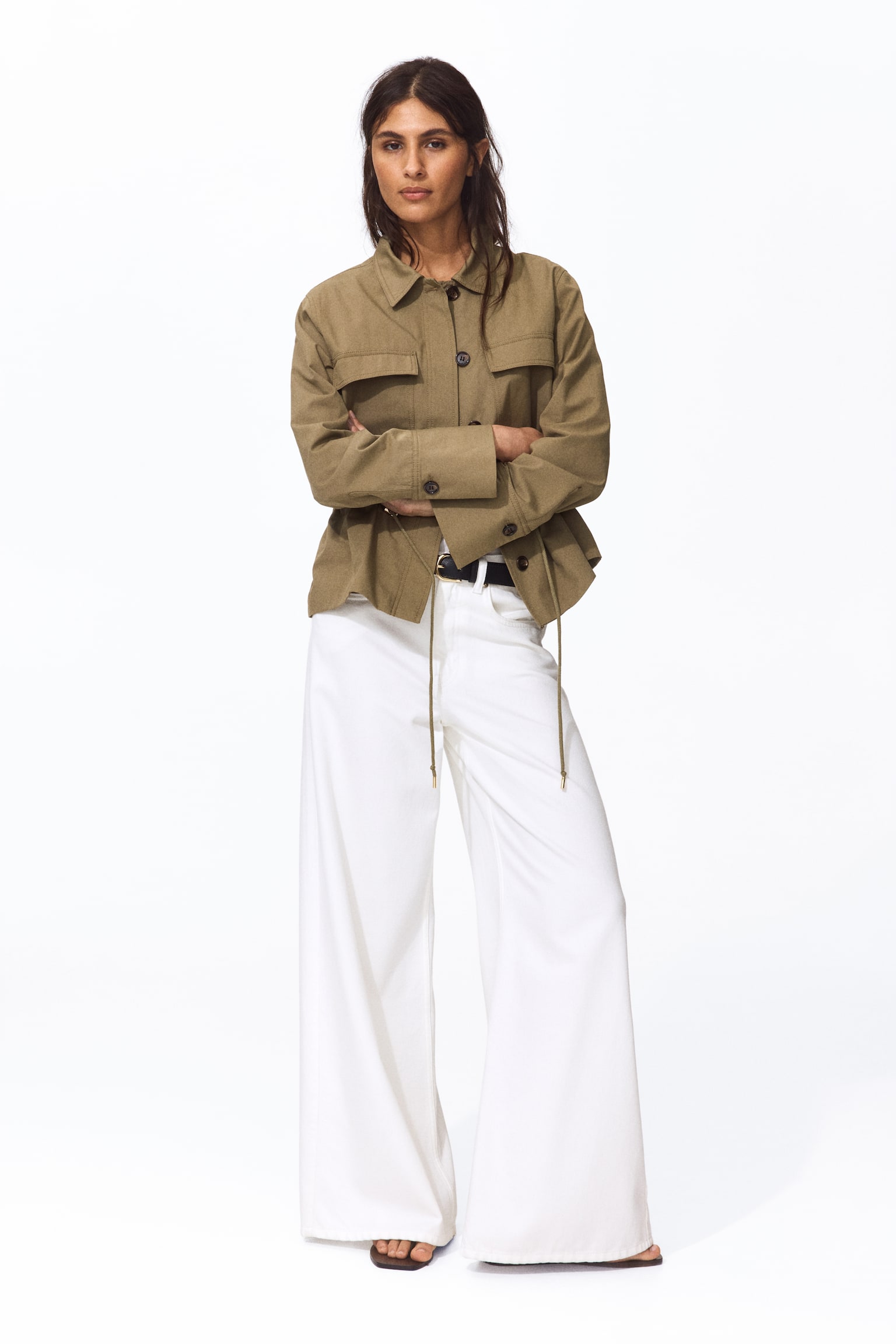 Cotton twill jacket - Khaki green - 3