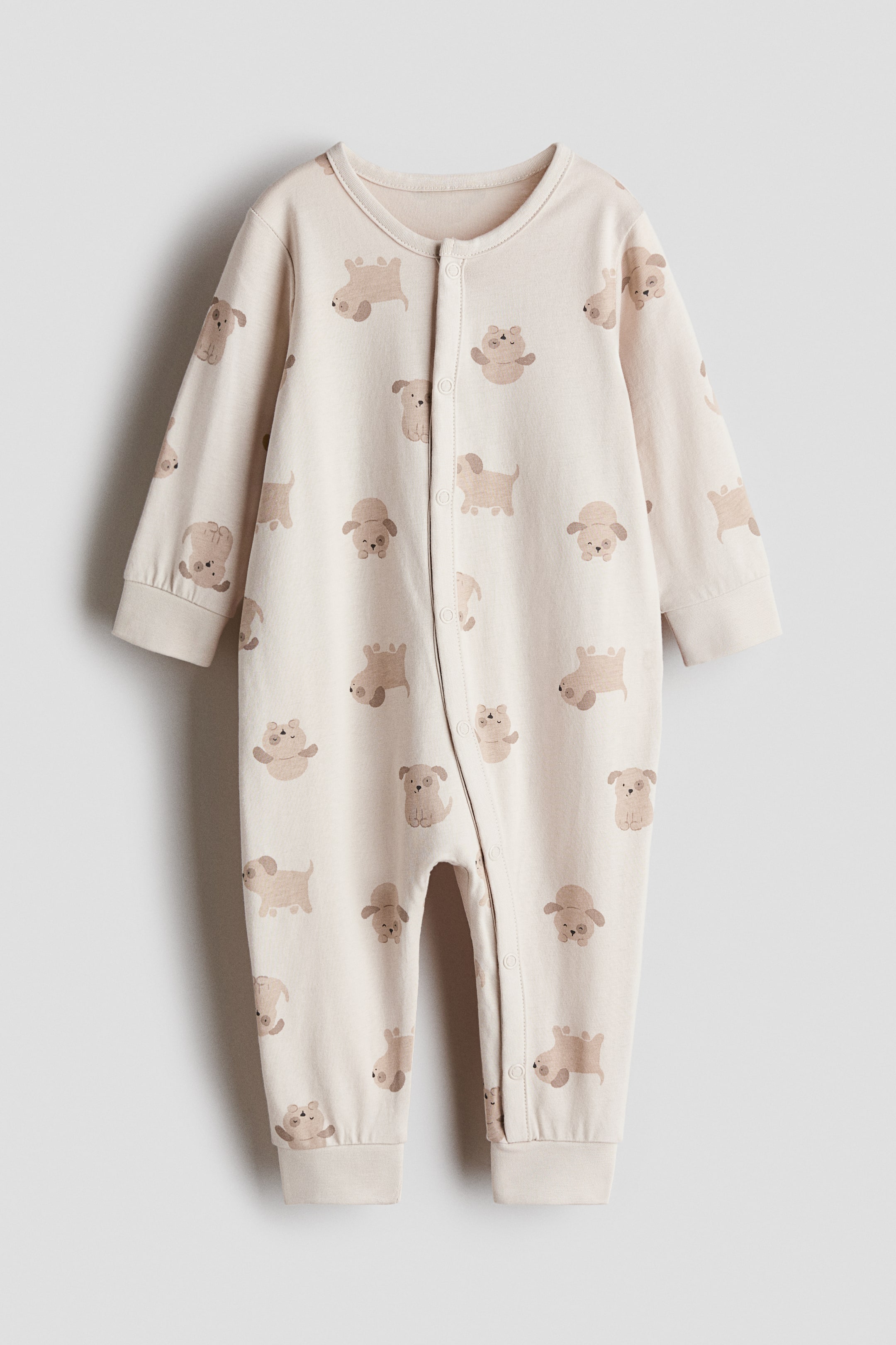 Grotere afbeelding bekijken: Pyjamapakje met dessin - Lichtbeige/puppy's - KINDEREN | H&M BE 1