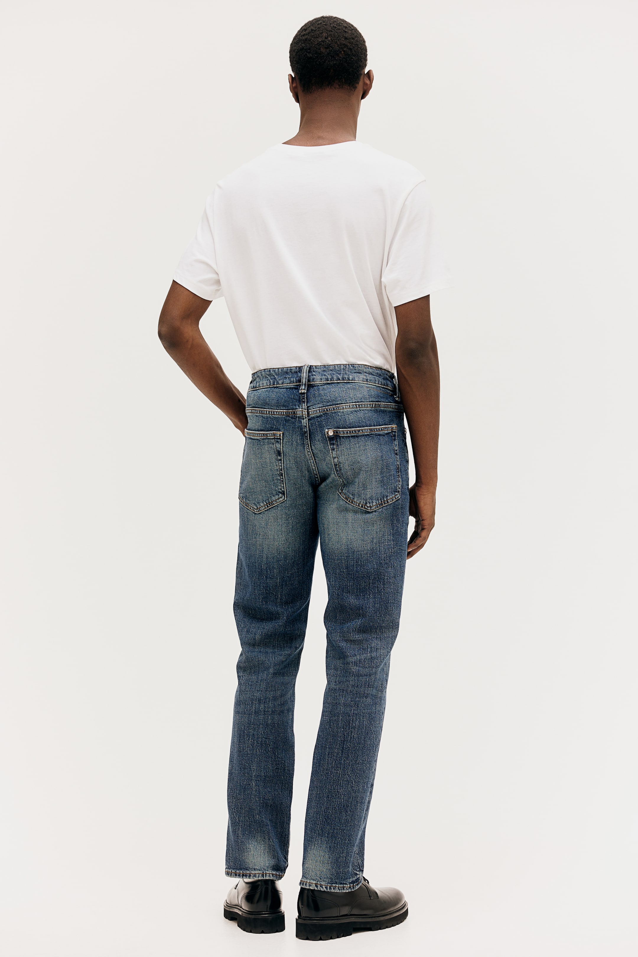 Straight Regular Jeans - Denim blue - Men | H&M GB 4