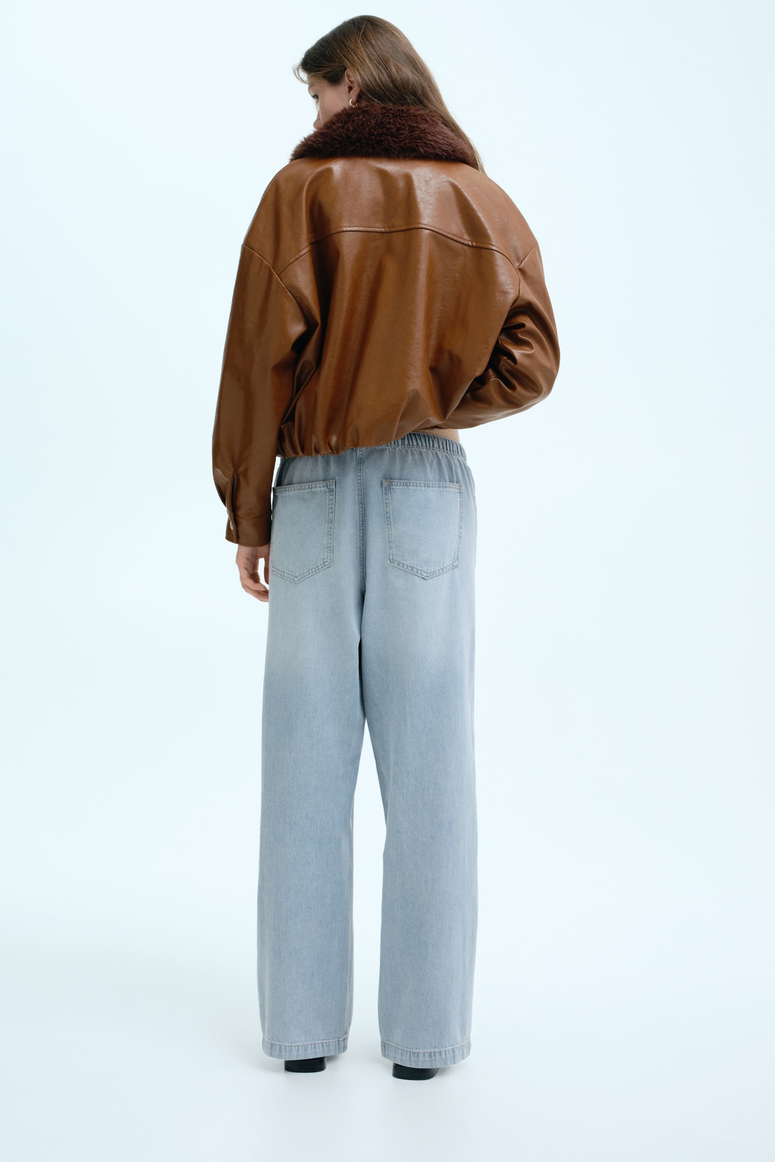 Denim drawstring trousers - Pale denim blue/Light denim blue/Washed black - 6