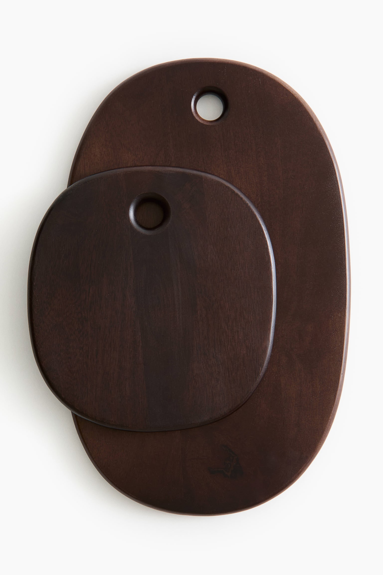 Tábua de servir pequena em madeira - Castanho escuro - 3