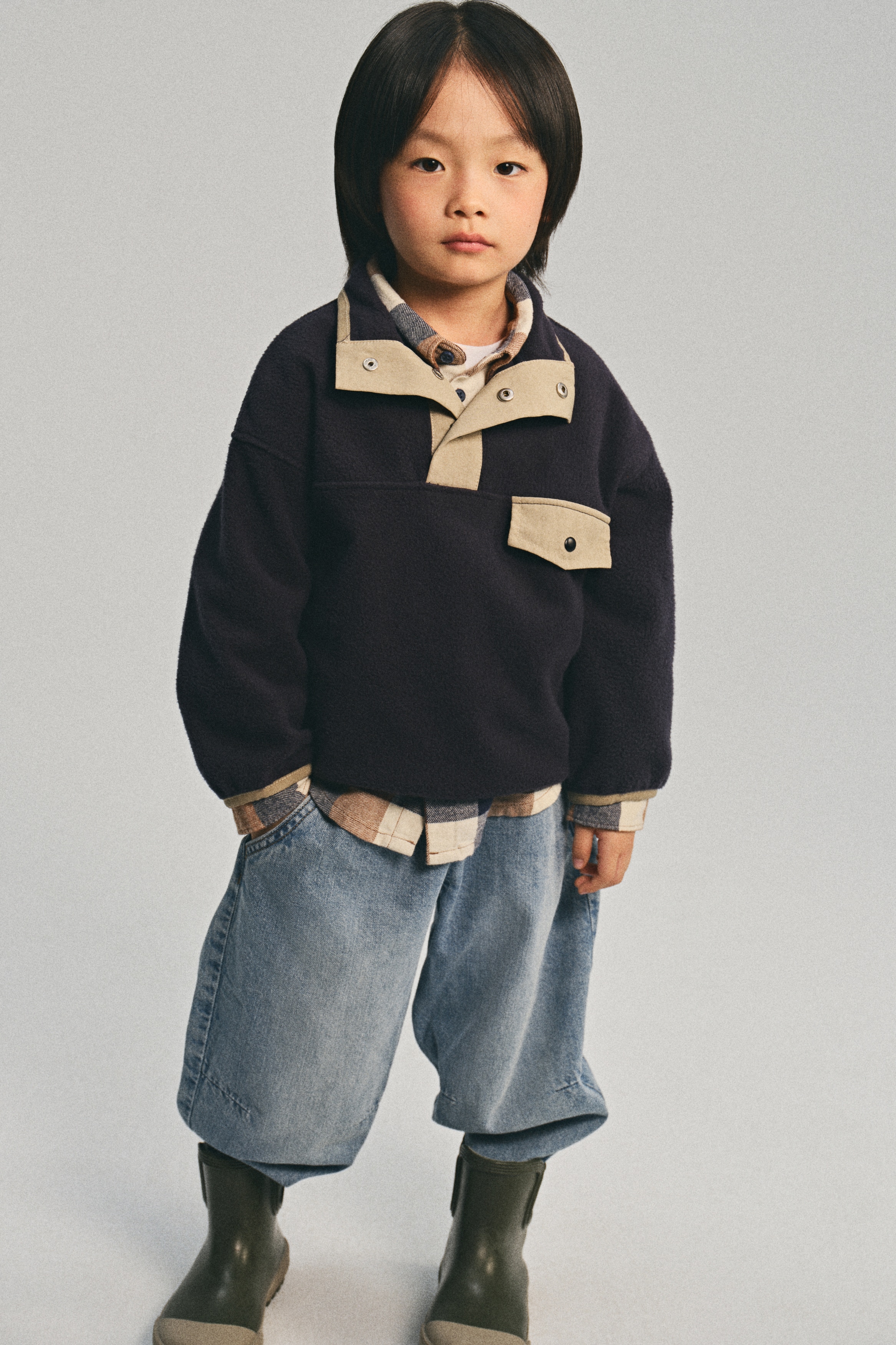 H & M - テディトップス - ブルー