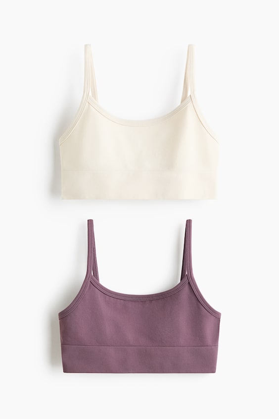 Детские топы H&M 2-Pack Seamless Sports Tops with DryMove™