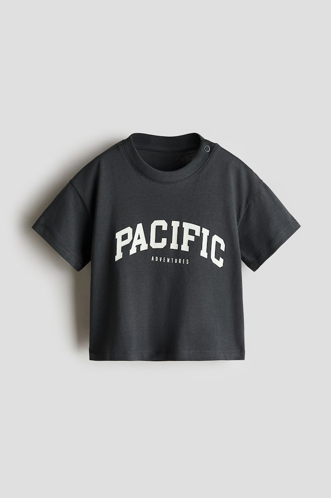 Printed cotton T-shirt - Dark grey/Pacific/Cream/Vehicles/Dark brown/SoHo/White/Car/Light blue/Miami/Light khaki green/Dinosaurs - 1