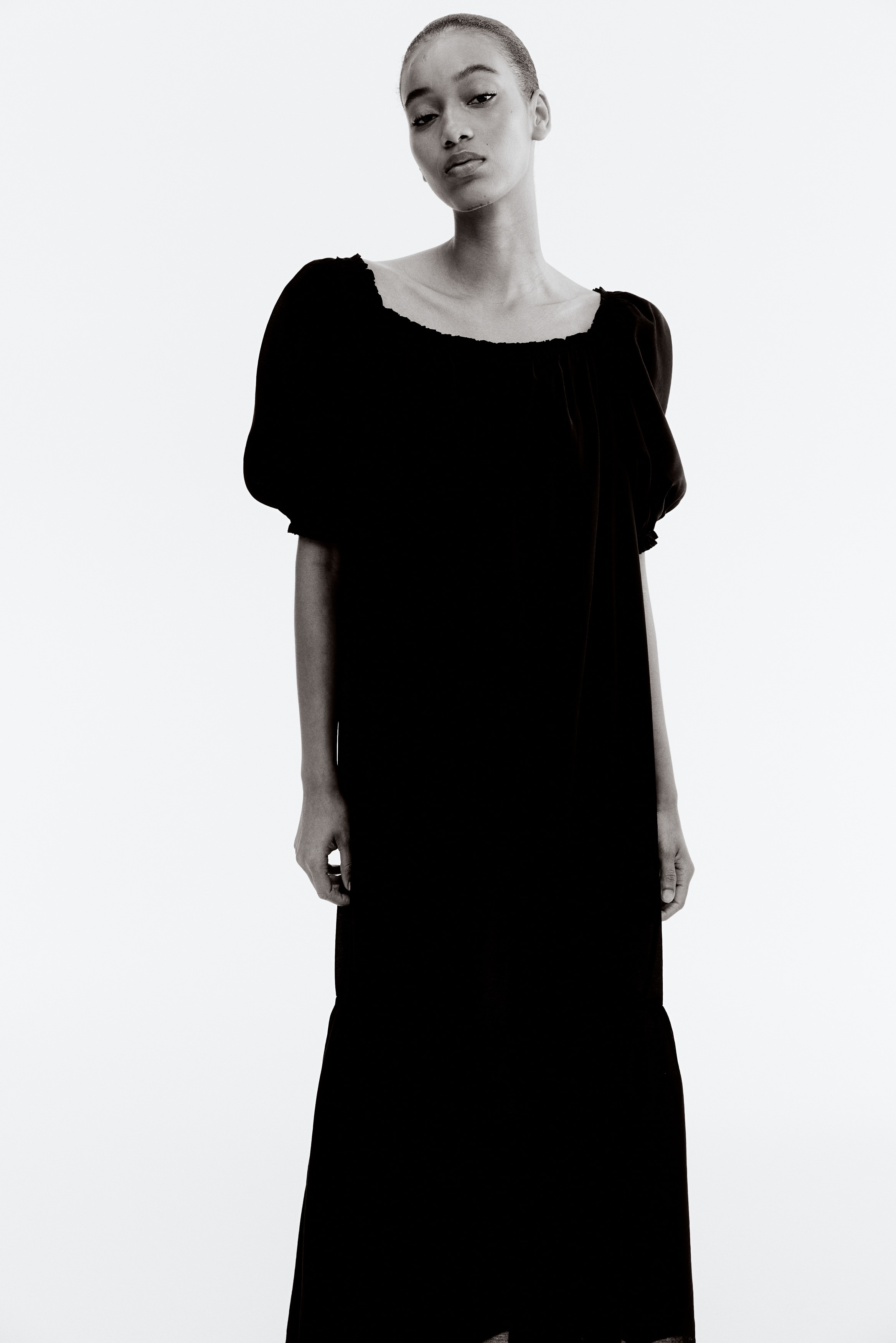 Square-neck maxi dress