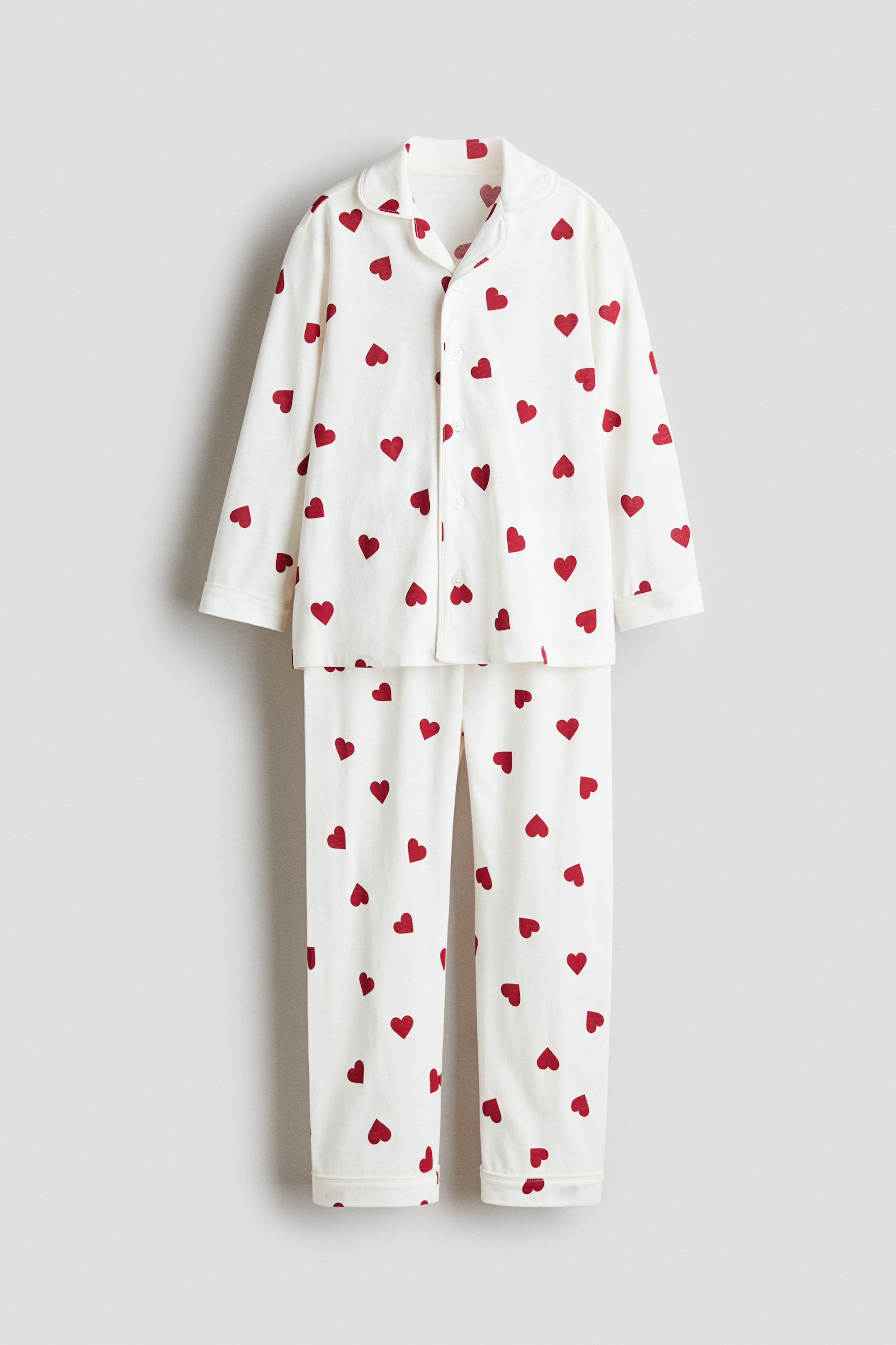 View larger image: Patterned jersey pyjamas - White/Hearts - Kids | H&M IN 1