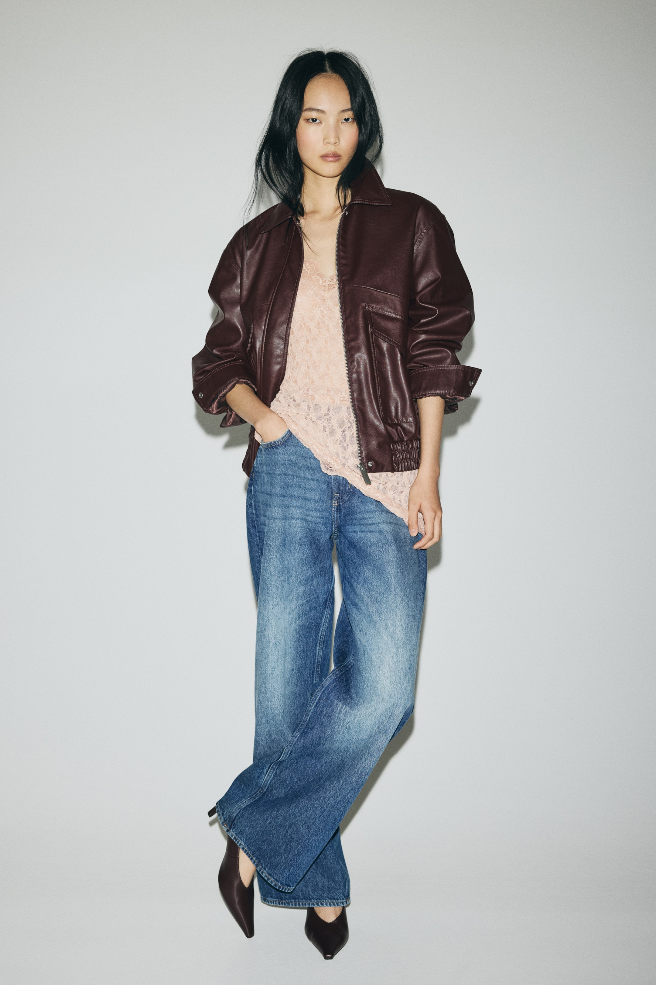 View larger image: Lace-trimmed strappy top - Beige - Ladies | H&M IE 3