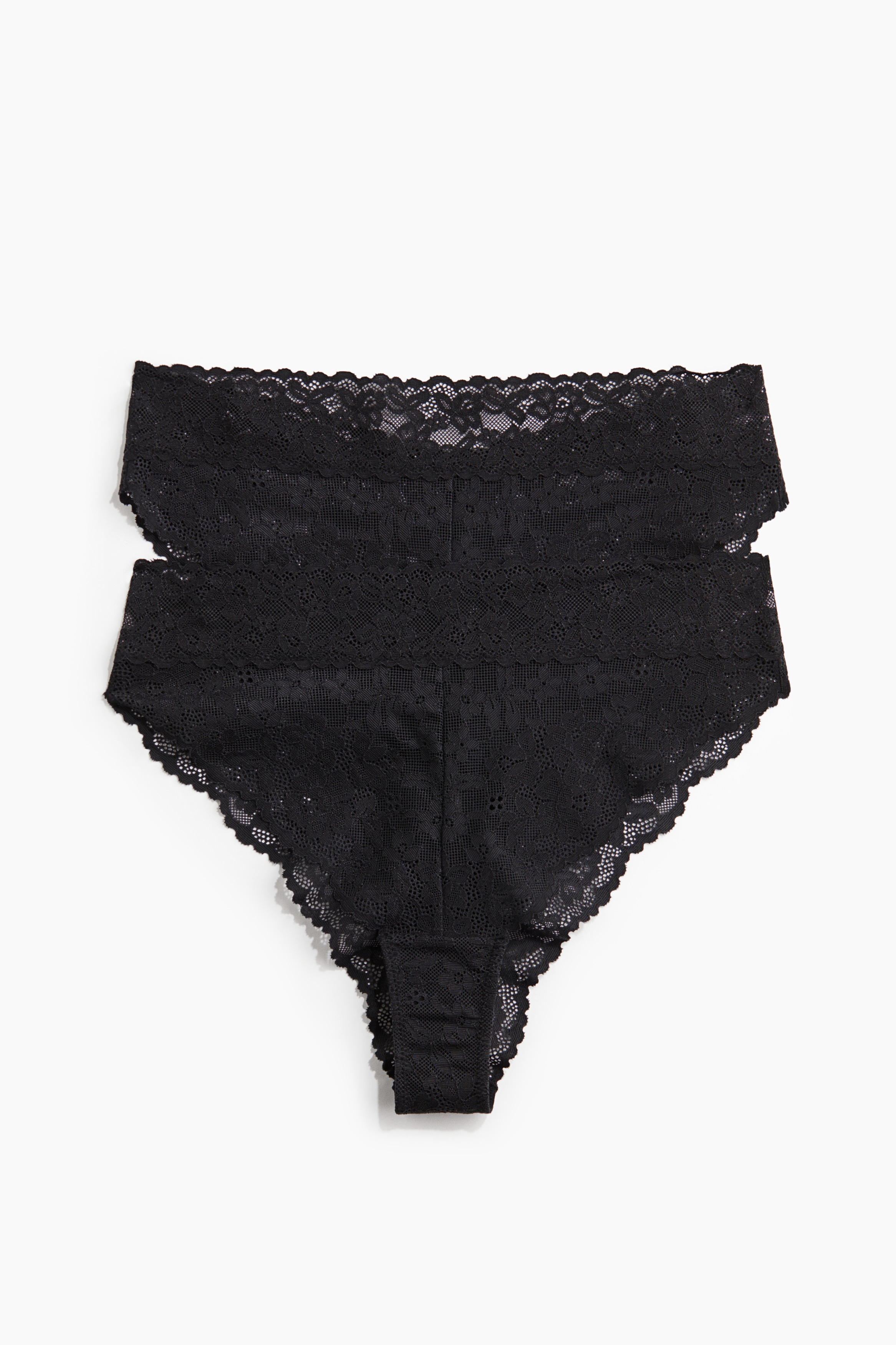 Pack de 2 cuecas Brazilian em renda - Preto/Branco