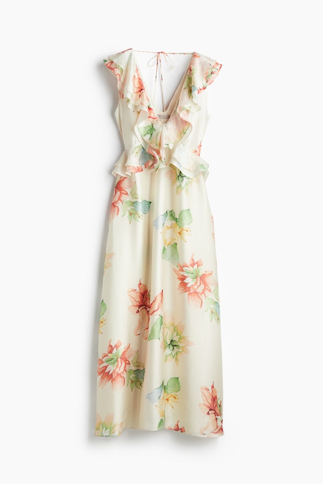 Robe volantée - Crème/fleuri/Rose clair - 1