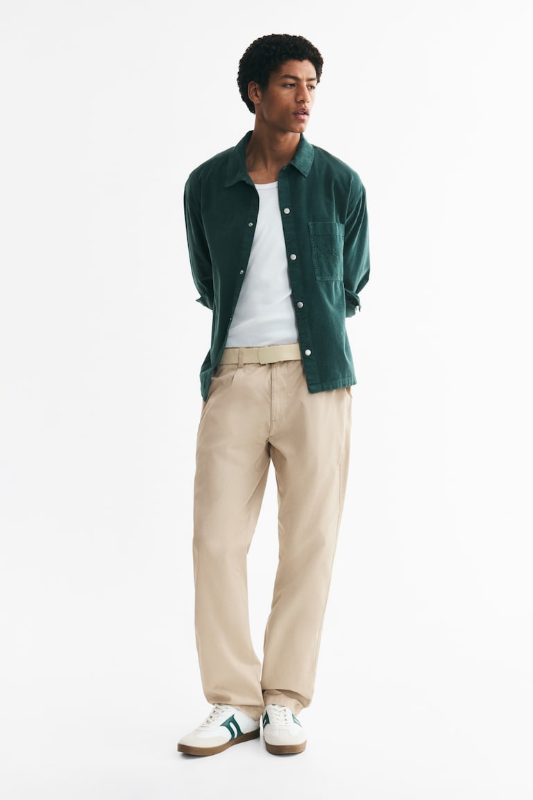 Čino pantalone od pamučnog kepera Relaxed Fit