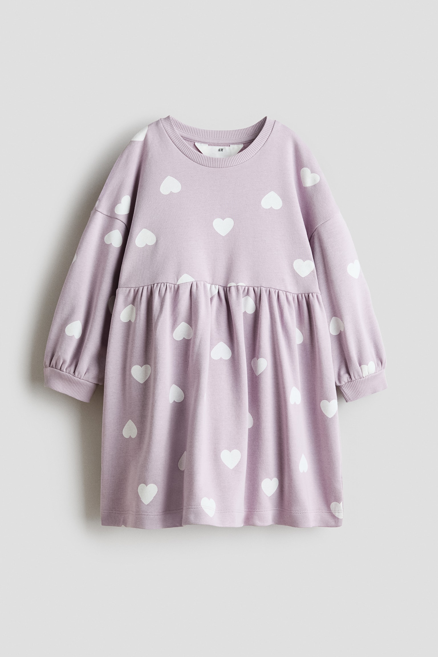 Abito oversize in felpa - Viola polvere/cuori/Beige chiaro/leopardato/Blu/cuori/Grigio scuro/cuori/Rosso scuro/Bianco/cuori/Rosa/Rosa polvere/cuori