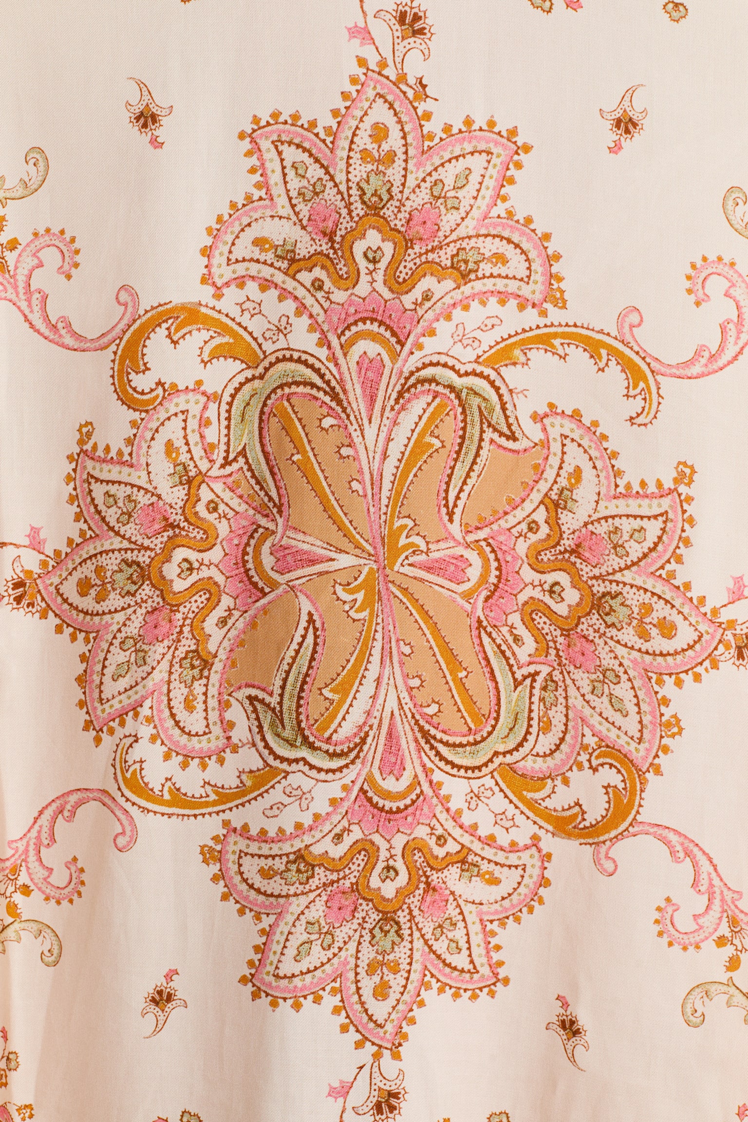 Printed Lyocell Shirt - Light beige/paisley - 4