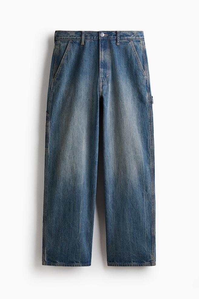 Jean ample de menuisier - Bleu denim/Bleu denim foncé - 1