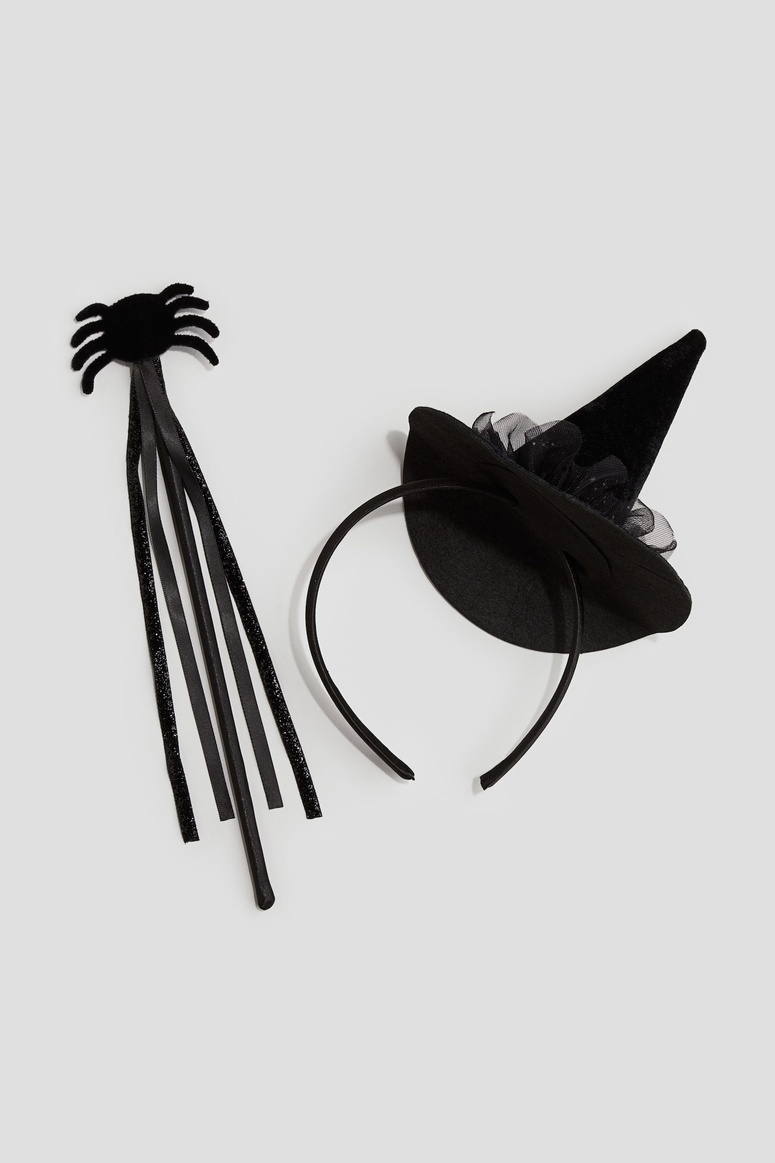 Witch fancy dress set - Black/Spider/Light pink/Halloween - 1