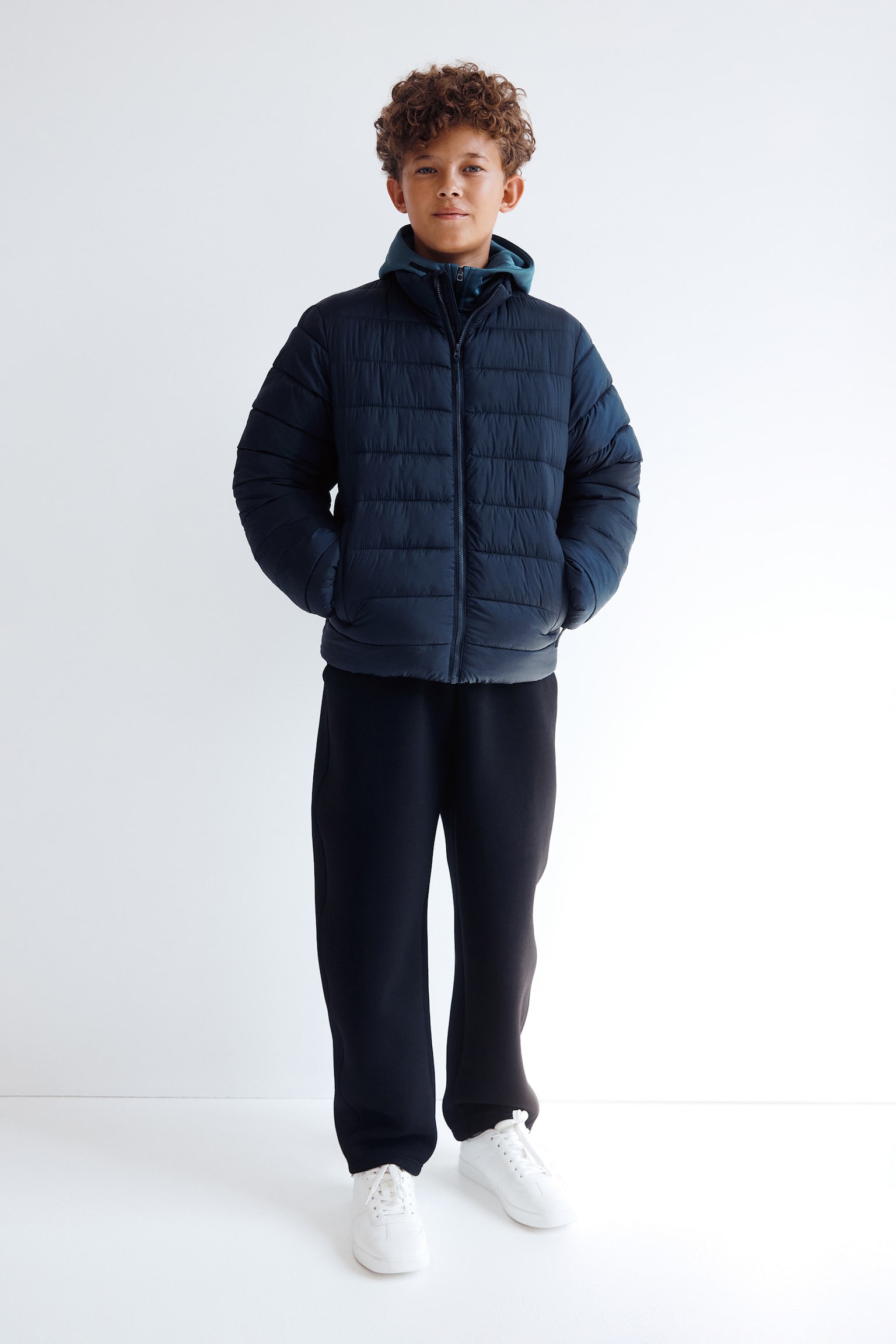 Детская куртка H&M Windproof & Water-Repellent Padded, цвет: Тёмный синий — фото 2