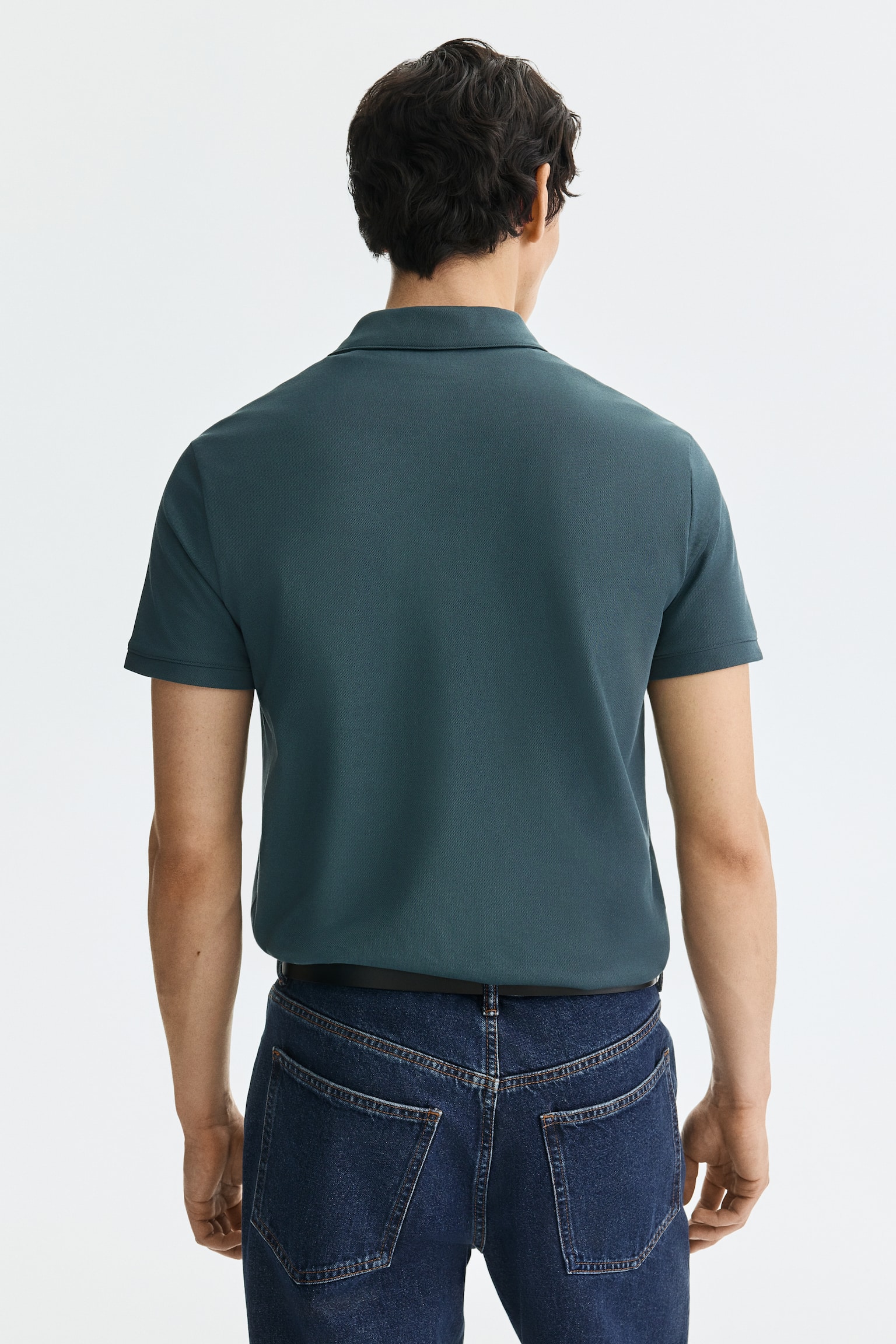 COOLMAX® Slim Fit Polo shirt-Teal - 4