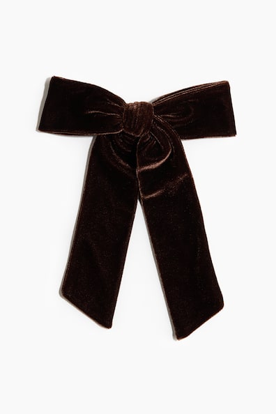 Velvet bow hair clip