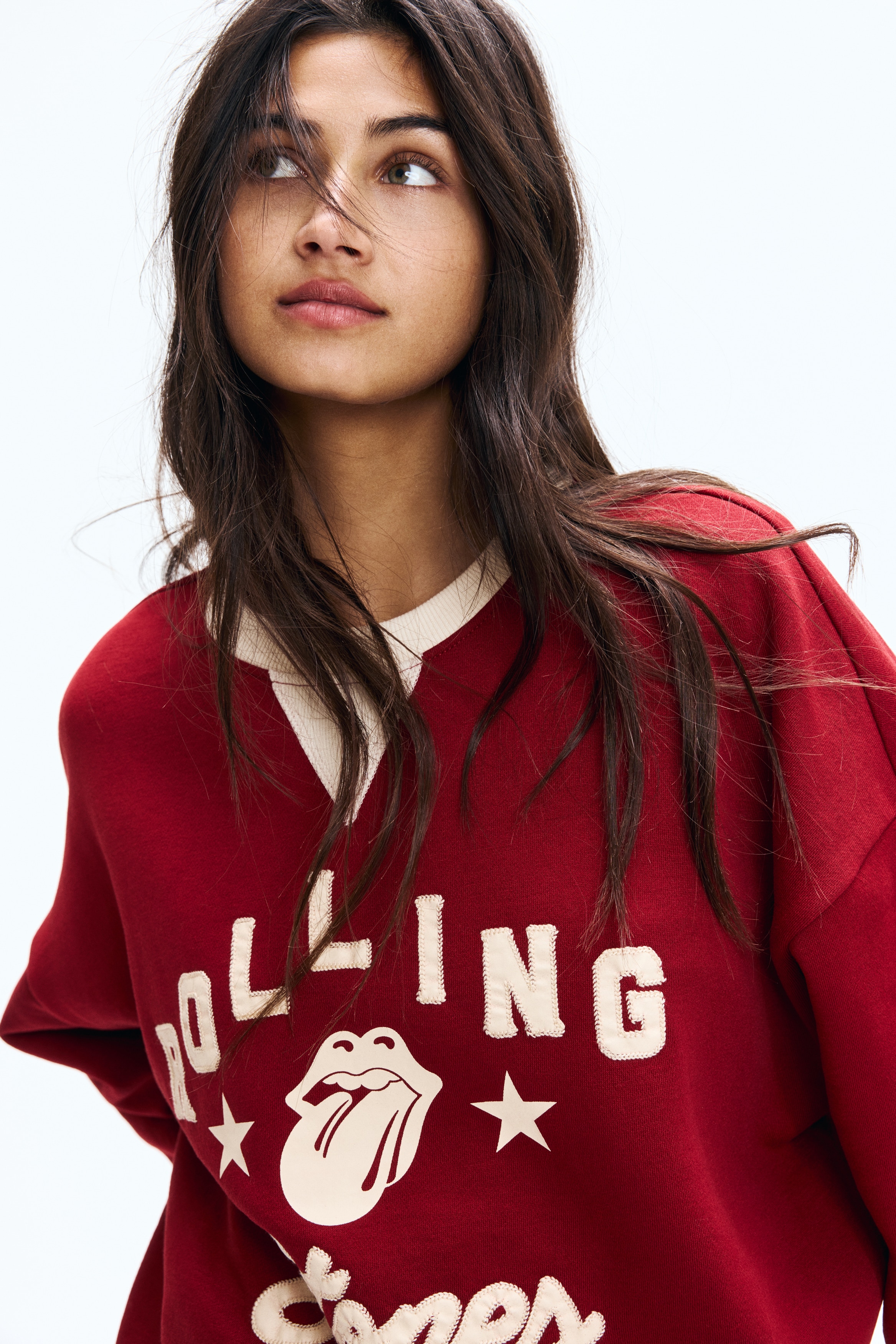 H & M - デザインスウェットシャツ - レッド