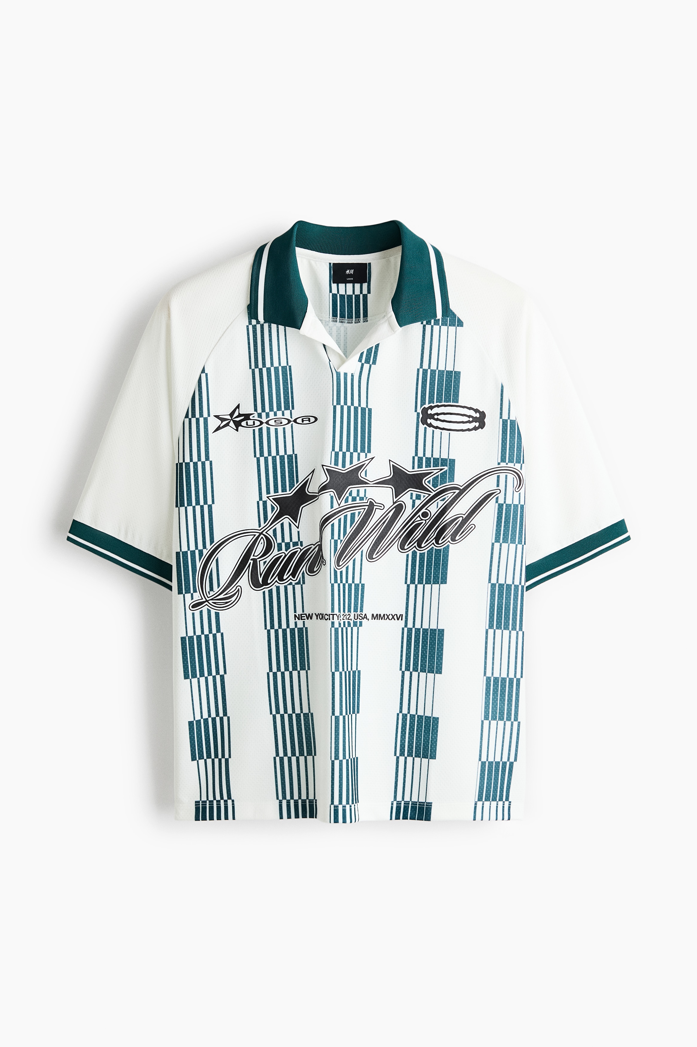 Majica za fudbal Loose Fit - Bela/Run Wild