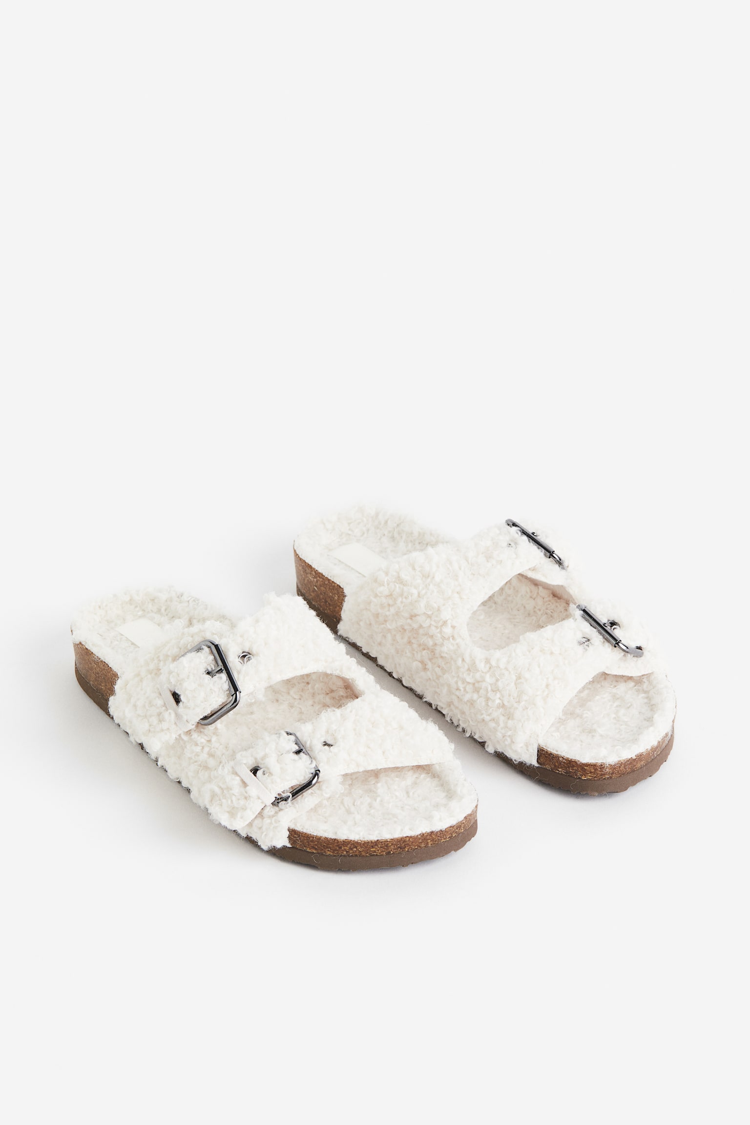 Teddy Lined Slippers - White - 2