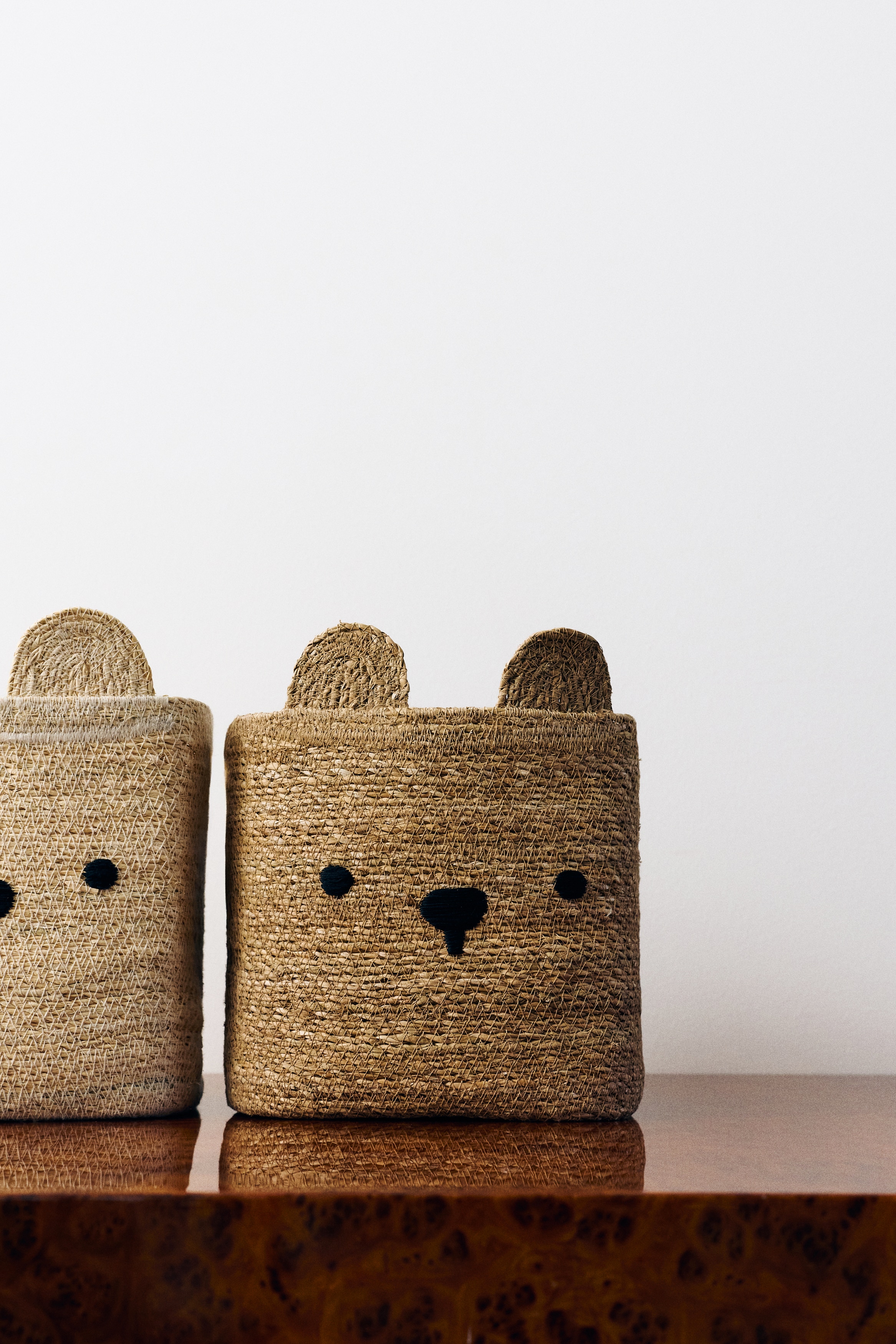 Bear Storage Basket - Dark beige/bear/Light beige/bear