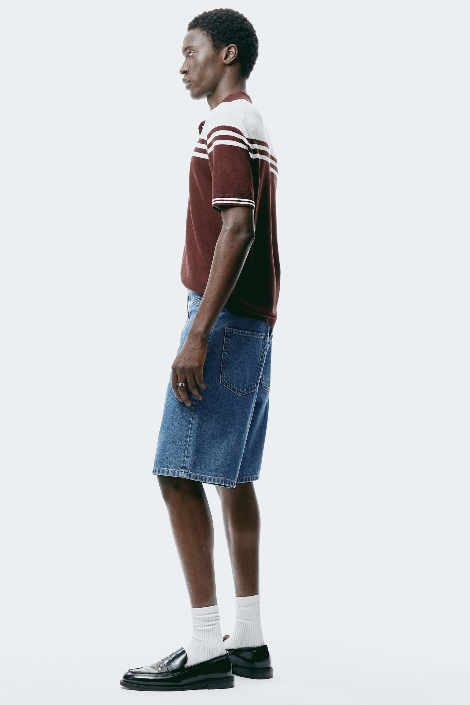 Relaxed Fit Denim shorts - Denim blue/Light denim blue/Denim grey - 7