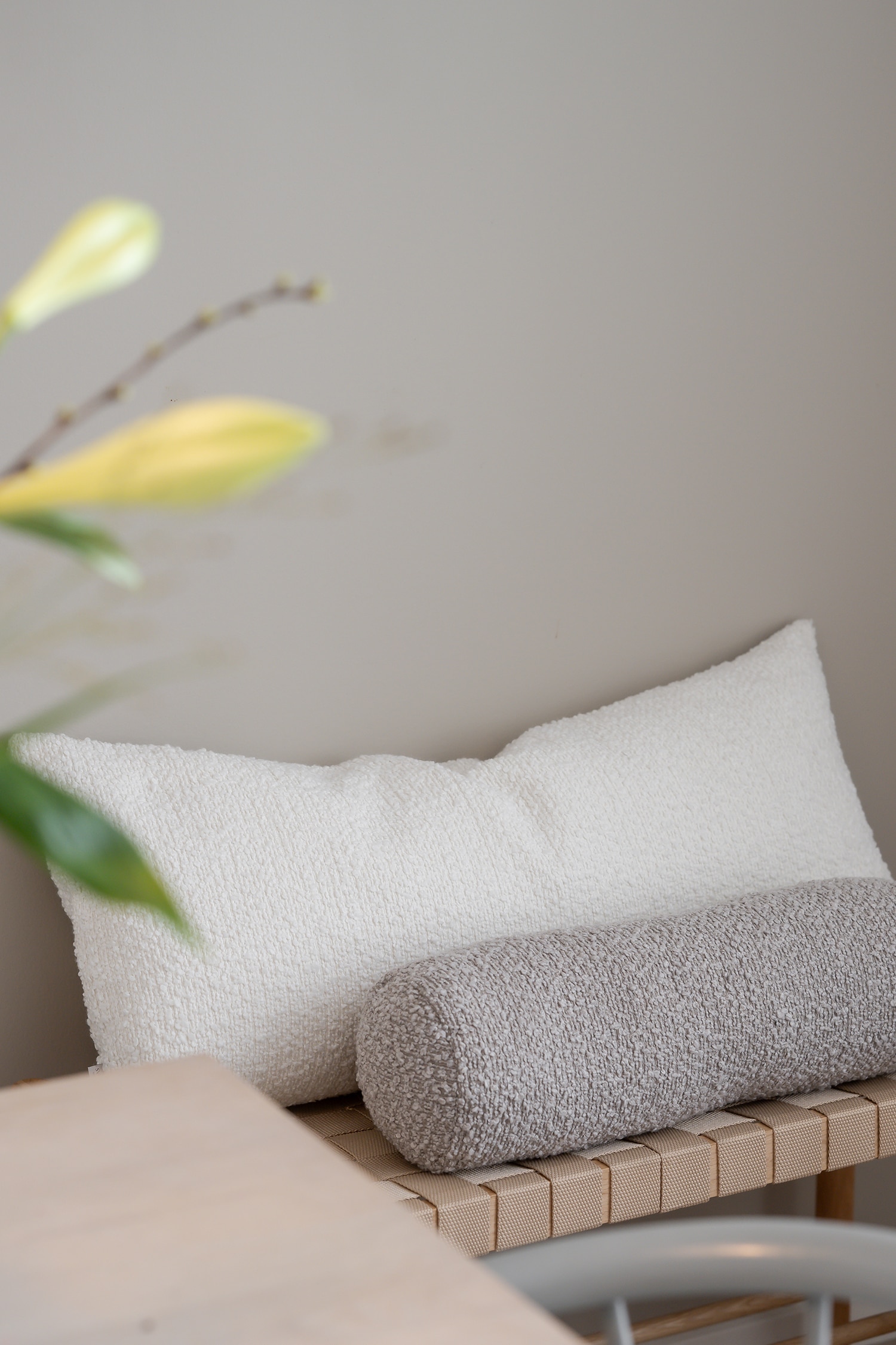 Coussin Trond - Blanc Cassé/Lin/Nougat