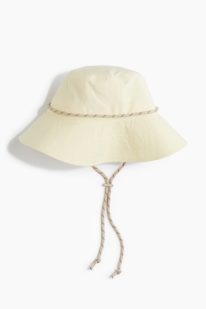 Bucket Hat mit Kinnband - Hellgelb - 1