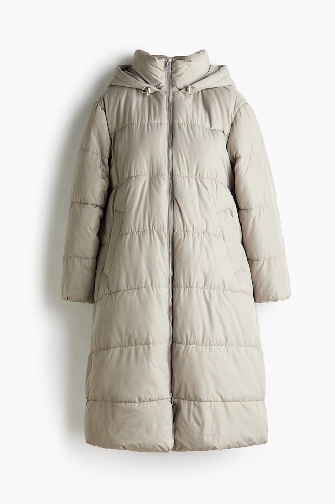 MAMA Padded jacket - Light dusty beige/Black - 1