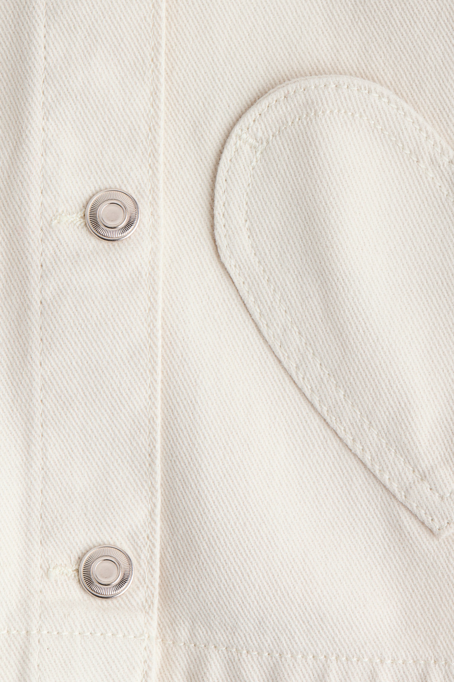 Heart-pocket twill jacket - Light beige/Light pink - 3